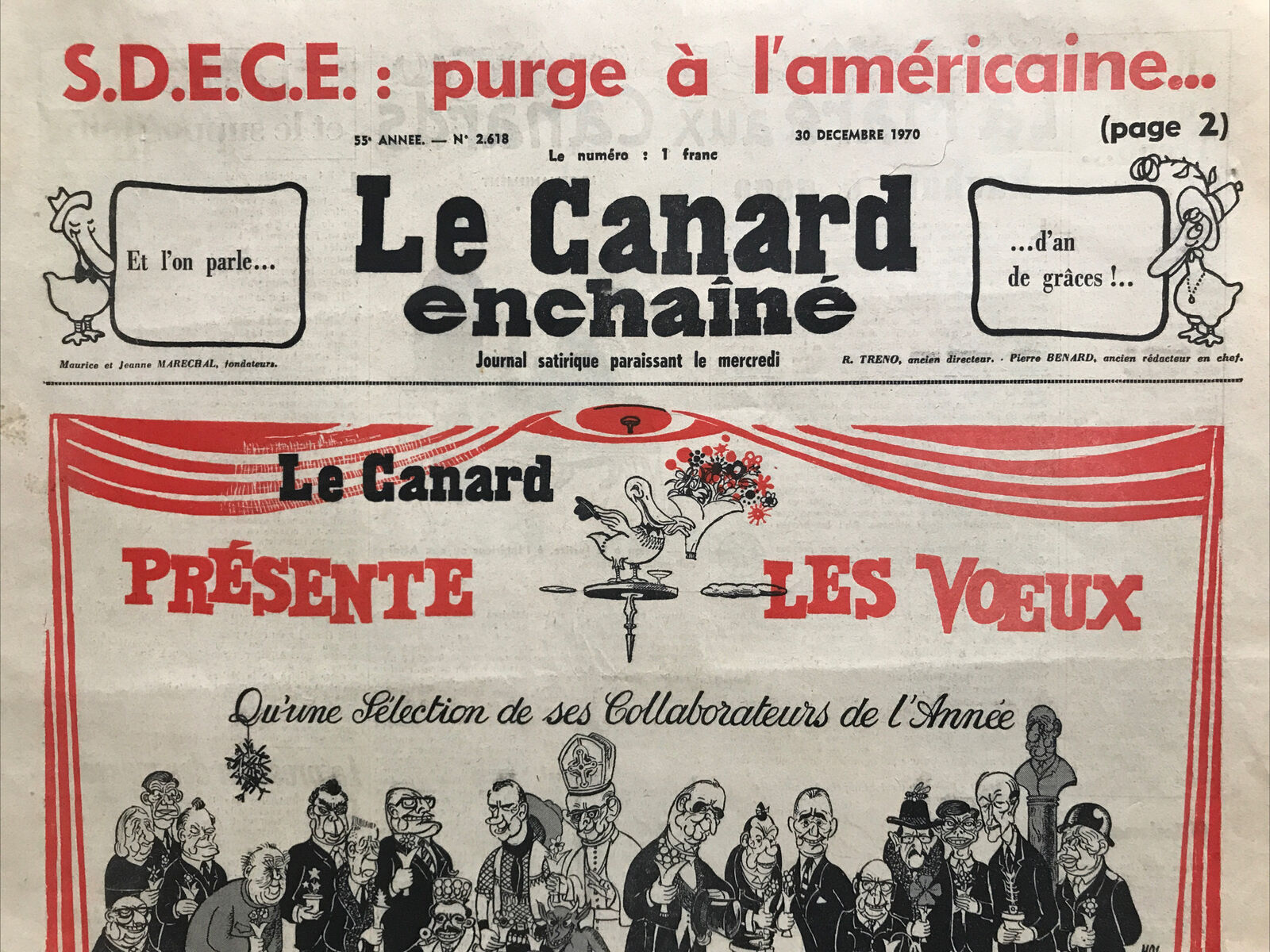 Couac ! | Acheter un Canard | Vente d'Anciens Journaux du Canard Enchaîné. Des Journaux Satiriques de Collection, Historiques & Authentiques de 1916 à 2004 ! | 2618