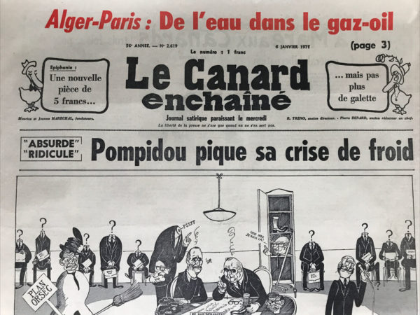 Couac ! | N° 2619 du Canard Enchaîné - 6 Janvier 1971 | Nos Exemplaires du Canard Enchaîné sont archivés dans de bonnes conditions de conservation (obscurité, hygrométrie maitrisée et faible température), ce qui s'avère indispensable pour des journaux anciens. | 2619