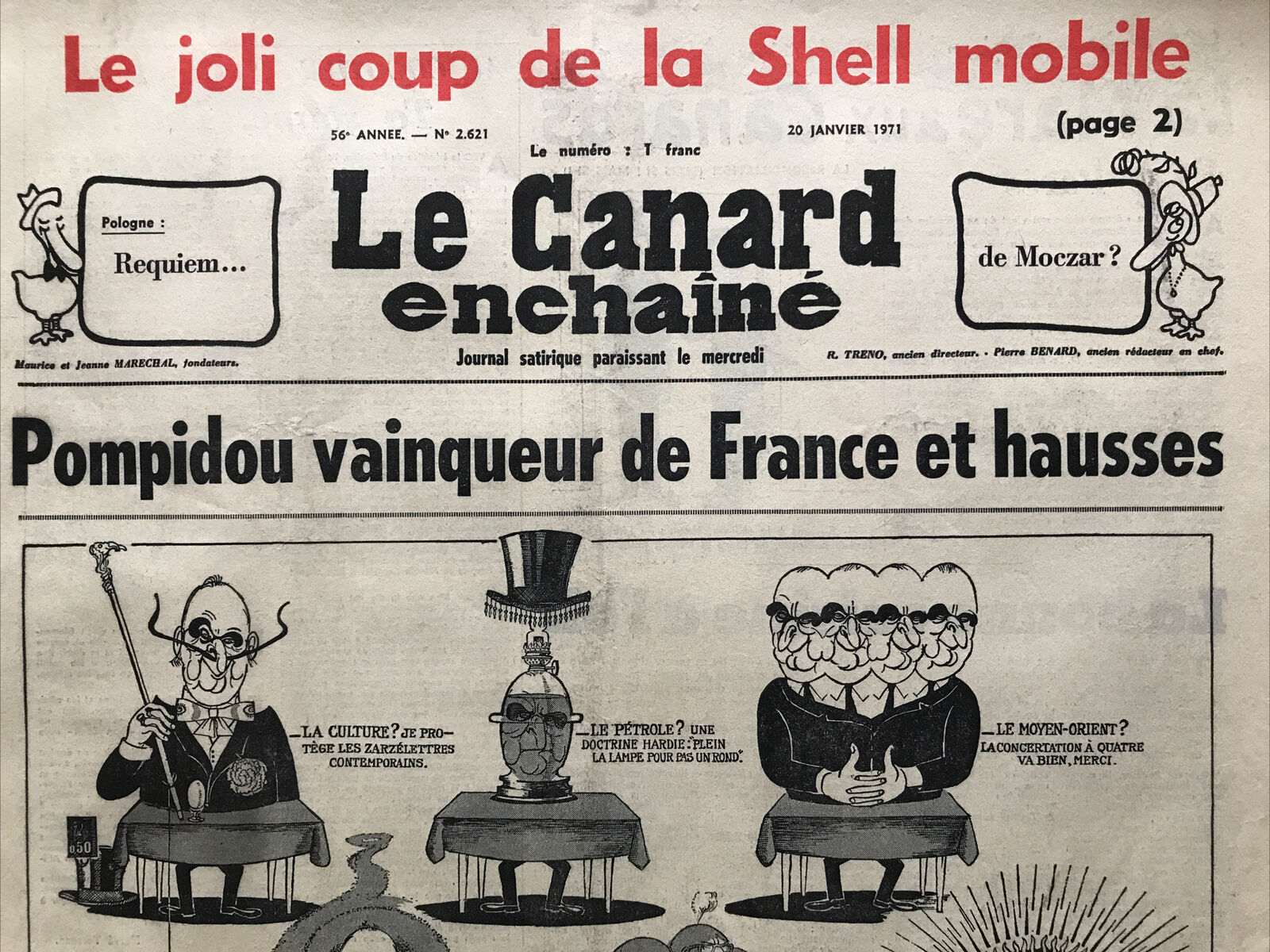 Couac ! | Acheter un Canard | Vente d'Anciens Journaux du Canard Enchaîné. Des Journaux Satiriques de Collection, Historiques & Authentiques de 1916 à 2004 ! | 2621