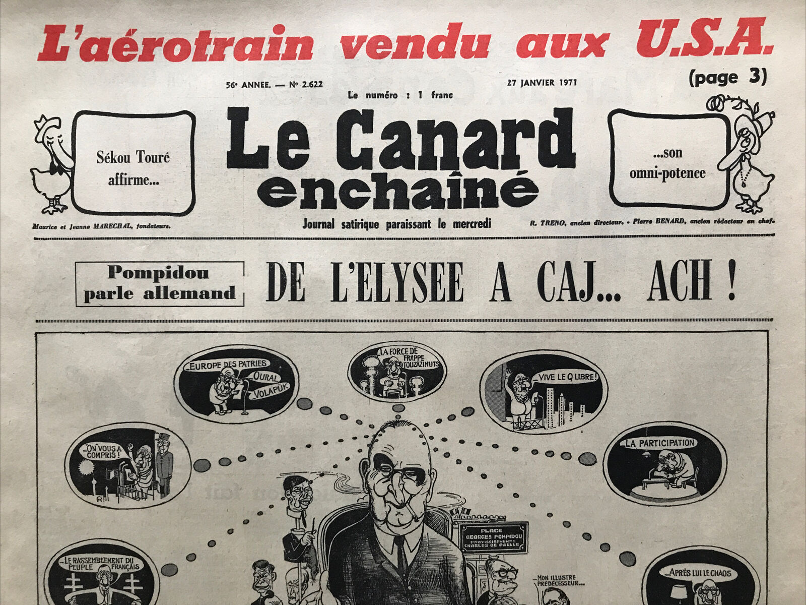 Couac ! | Acheter un Canard | Vente d'Anciens Journaux du Canard Enchaîné. Des Journaux Satiriques de Collection, Historiques & Authentiques de 1916 à 2004 ! | 2622