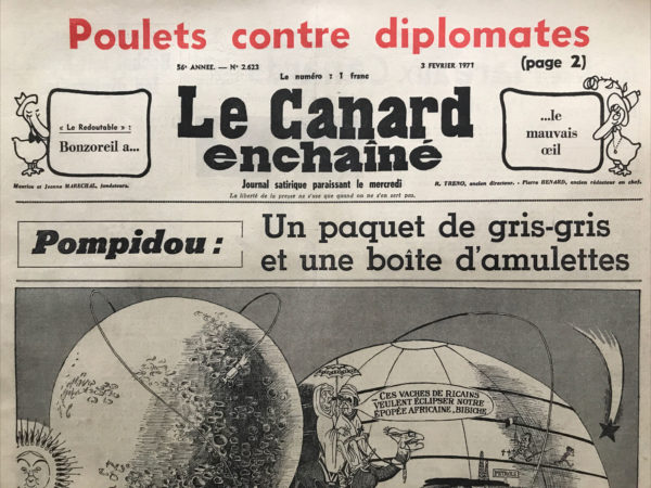 Couac ! | N° 2623 du Canard Enchaîné - 3 Février 1971 | Nos Exemplaires du Canard Enchaîné sont archivés dans de bonnes conditions de conservation (obscurité, hygrométrie maitrisée et faible température), ce qui s'avère indispensable pour des journaux anciens. | 2623