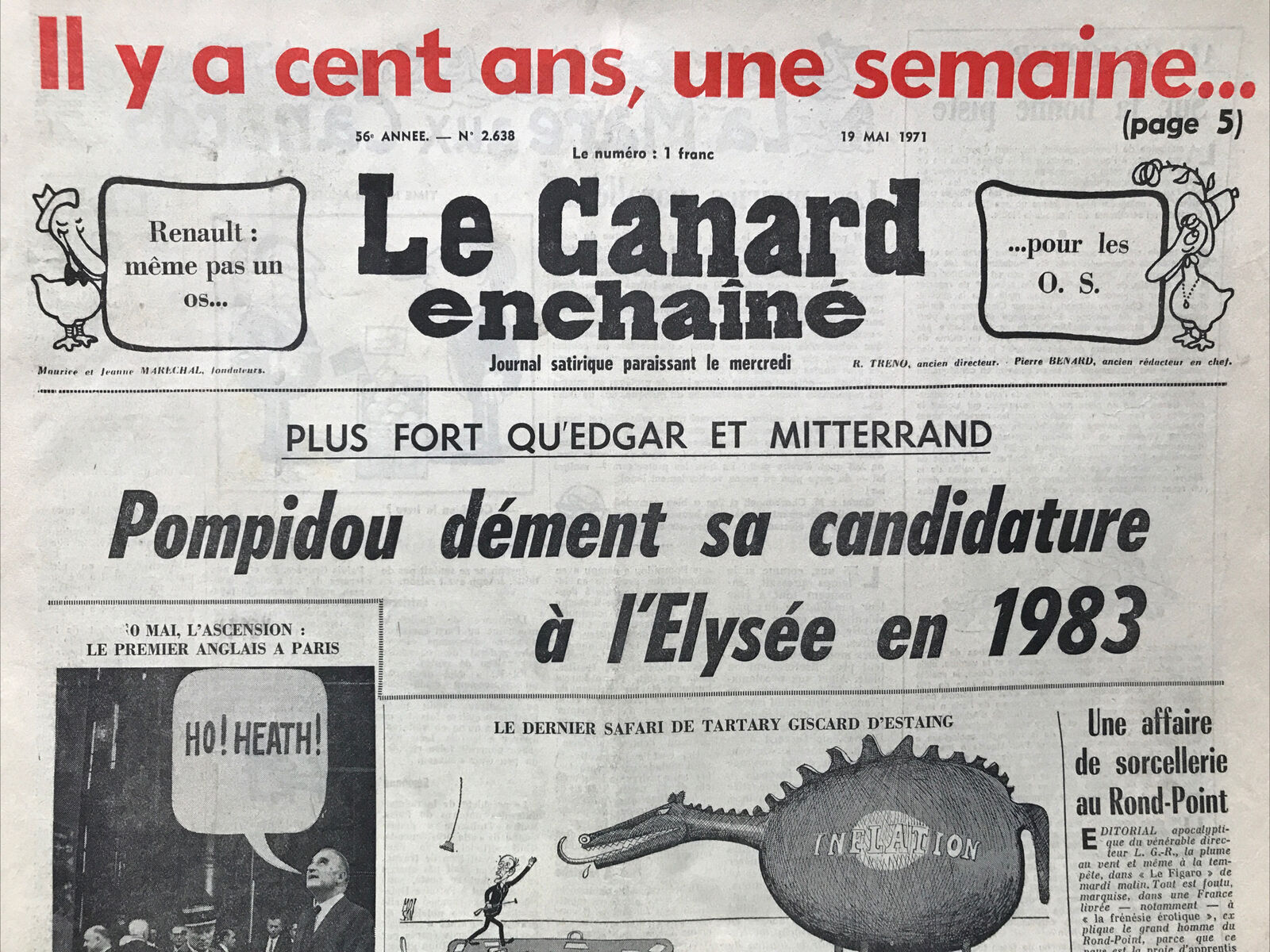 Couac ! | Acheter un Canard | Vente d'Anciens Journaux du Canard Enchaîné. Des Journaux Satiriques de Collection, Historiques & Authentiques de 1916 à 2004 ! | 2638