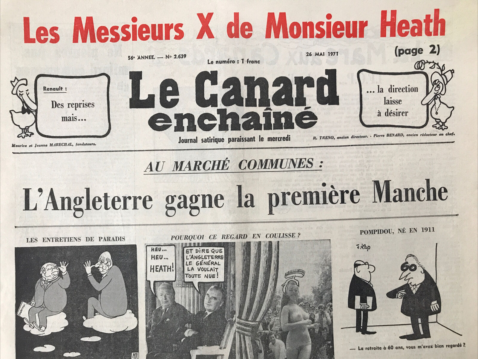 Couac ! | Acheter un Canard | Vente d'Anciens Journaux du Canard Enchaîné. Des Journaux Satiriques de Collection, Historiques & Authentiques de 1916 à 2004 ! | 2639