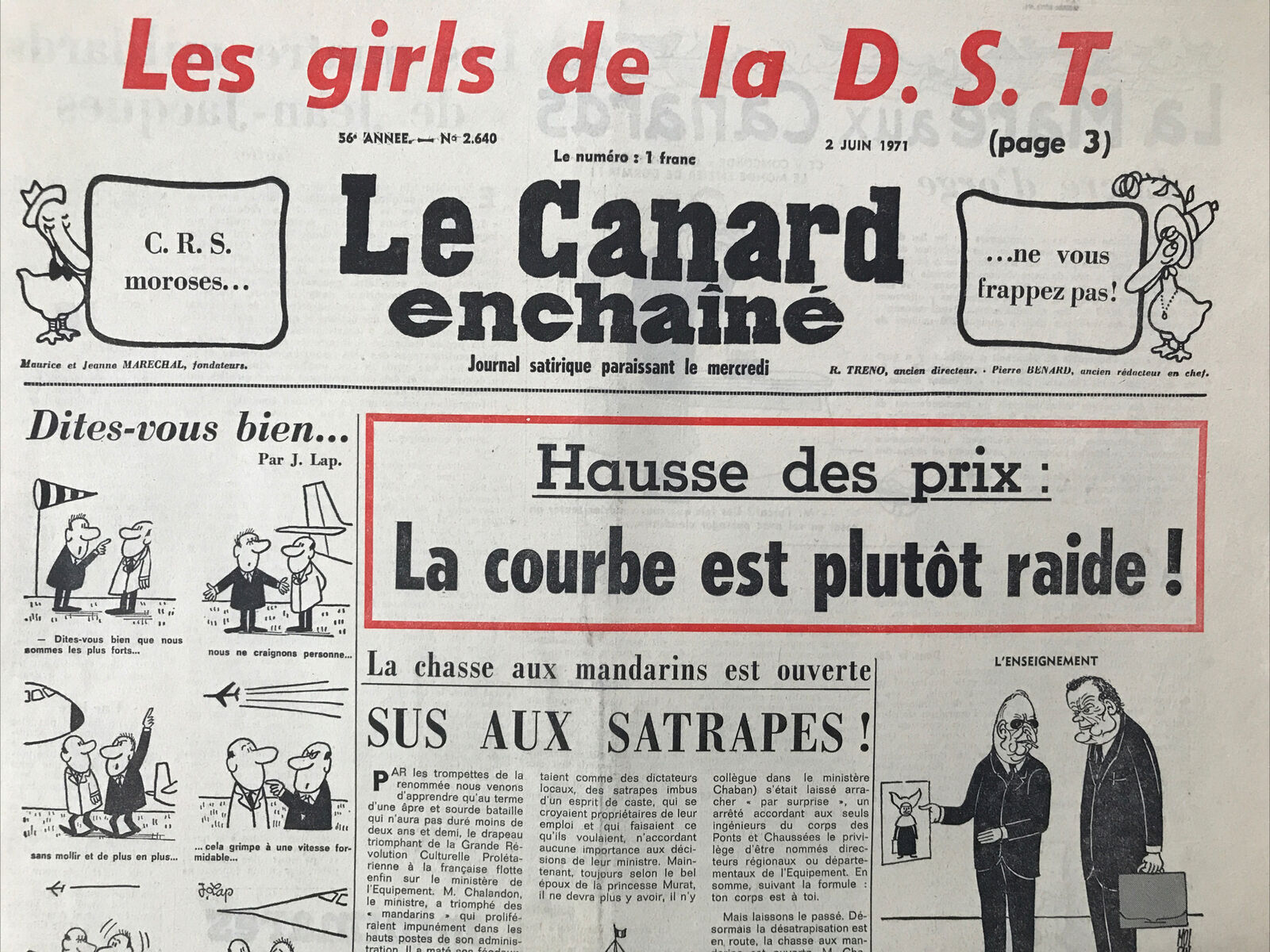 Couac ! | Acheter un Canard | Vente d'Anciens Journaux du Canard Enchaîné. Des Journaux Satiriques de Collection, Historiques & Authentiques de 1916 à 2004 ! | 2640