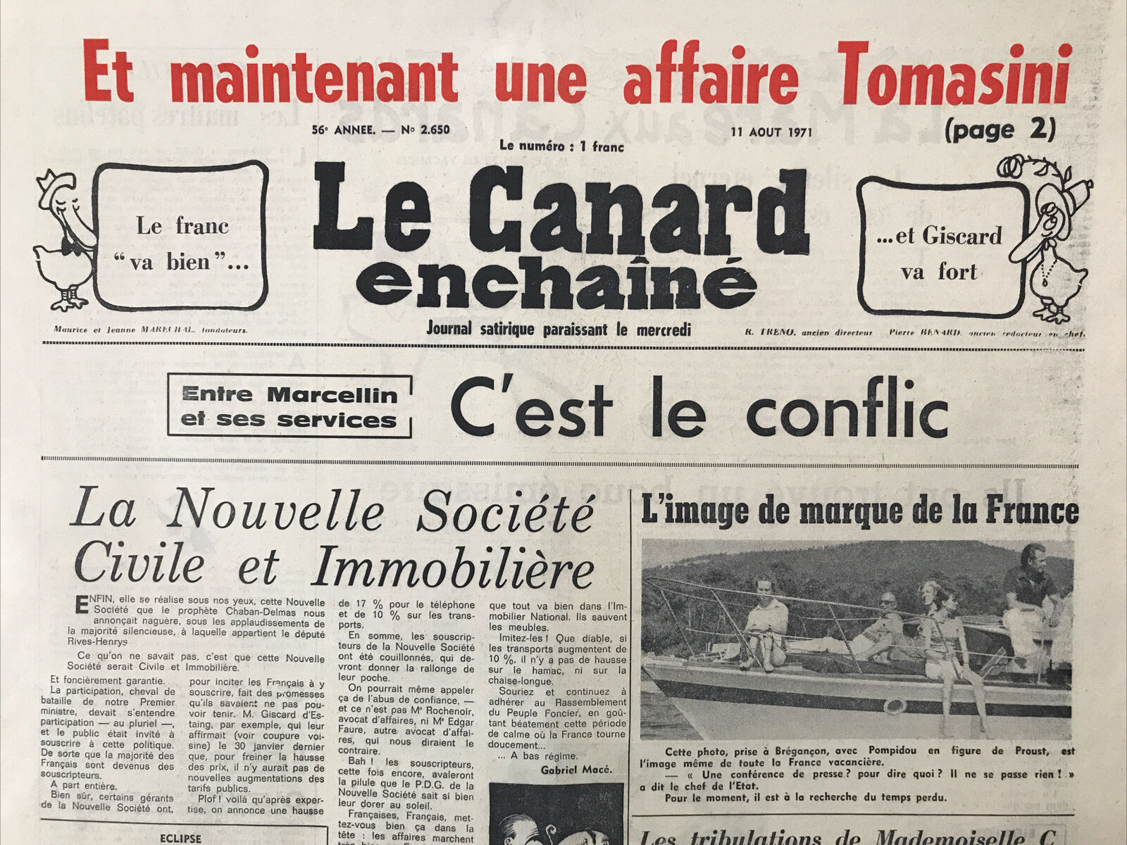 Couac ! | Acheter un Canard | Vente d'Anciens Journaux du Canard Enchaîné. Des Journaux Satiriques de Collection, Historiques & Authentiques de 1916 à 2004 ! | 2650