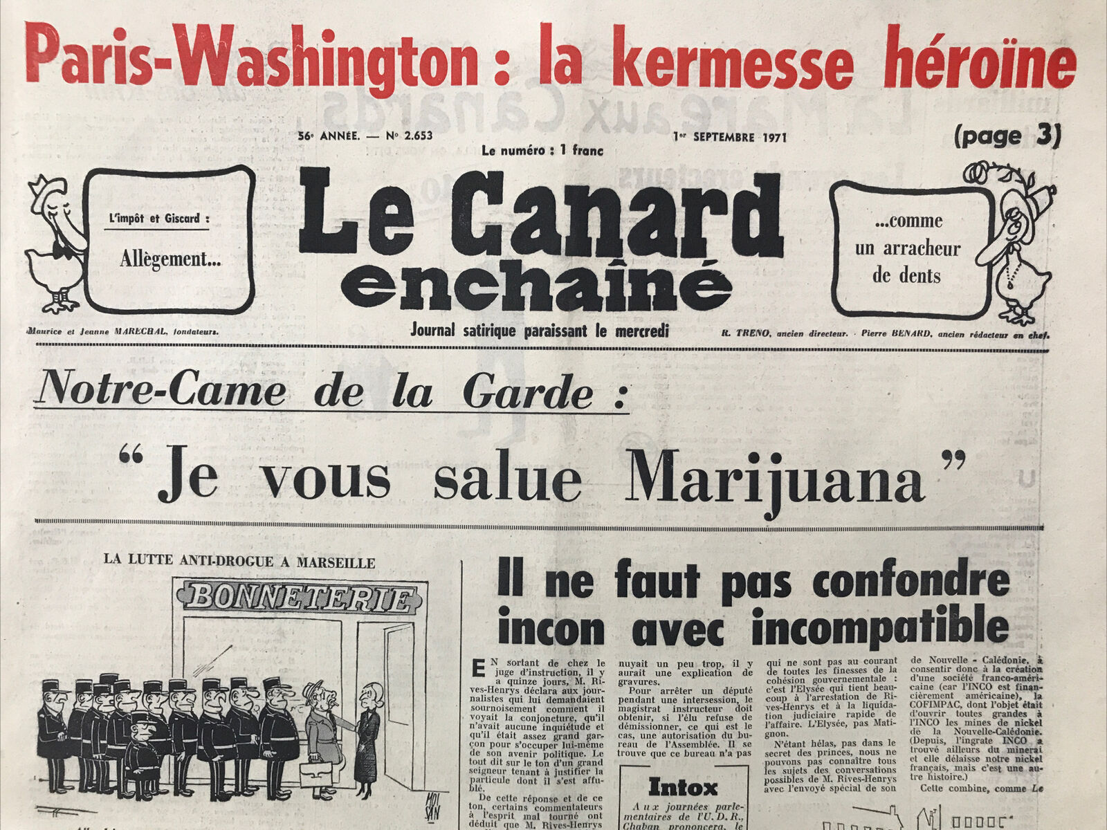 Couac ! | Acheter un Canard | Vente d'Anciens Journaux du Canard Enchaîné. Des Journaux Satiriques de Collection, Historiques & Authentiques de 1916 à 2004 ! | 2653