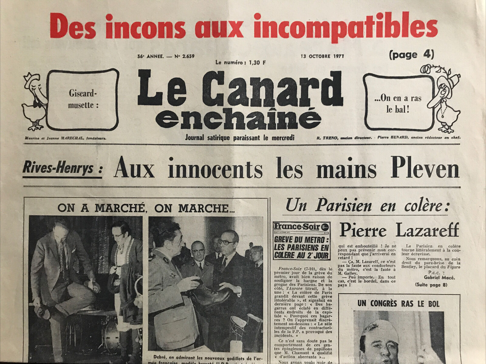 Couac ! | Acheter un Canard | Vente d'Anciens Journaux du Canard Enchaîné. Des Journaux Satiriques de Collection, Historiques & Authentiques de 1916 à 2004 ! | 2659