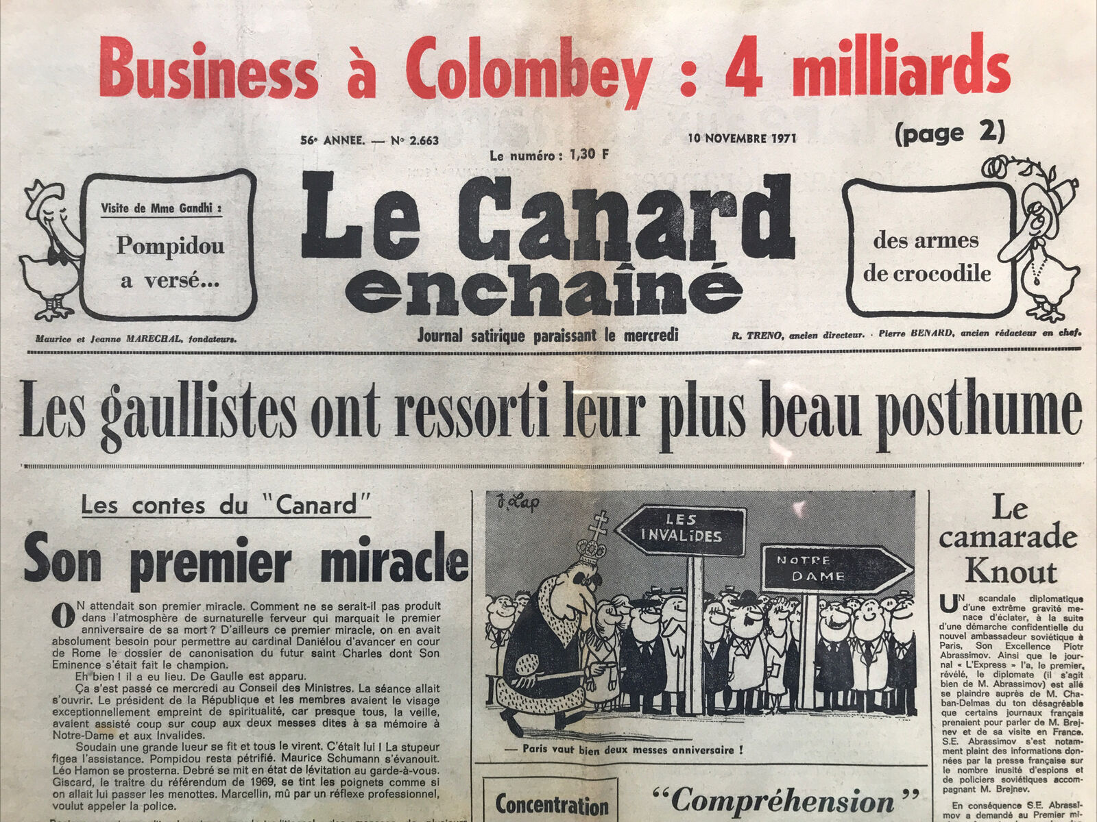 Couac ! | Acheter un Canard | Vente d'Anciens Journaux du Canard Enchaîné. Des Journaux Satiriques de Collection, Historiques & Authentiques de 1916 à 2004 ! | 2663