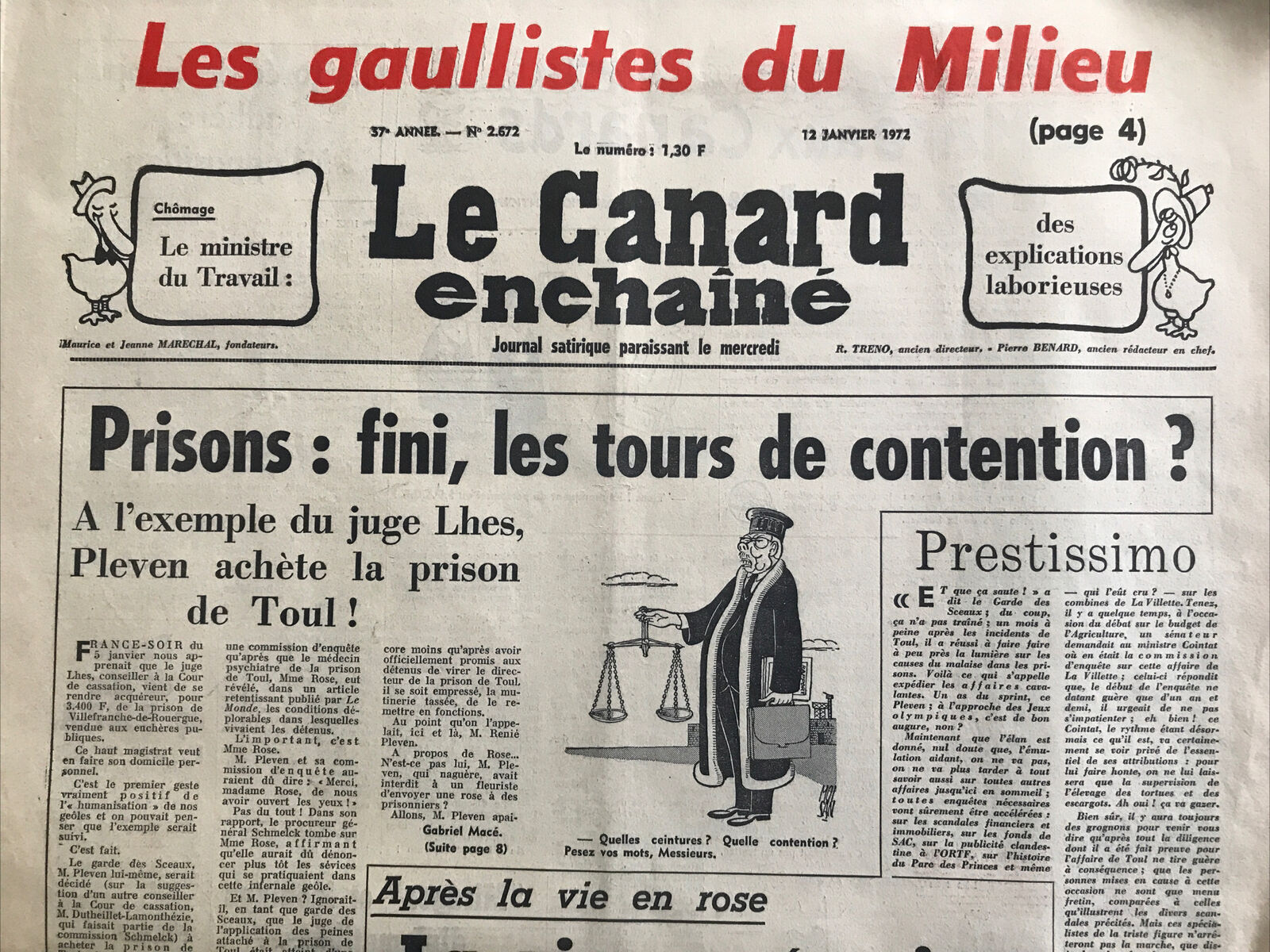 Couac ! | Acheter un Canard | Vente d'Anciens Journaux du Canard Enchaîné. Des Journaux Satiriques de Collection, Historiques & Authentiques de 1916 à 2004 ! | 2672