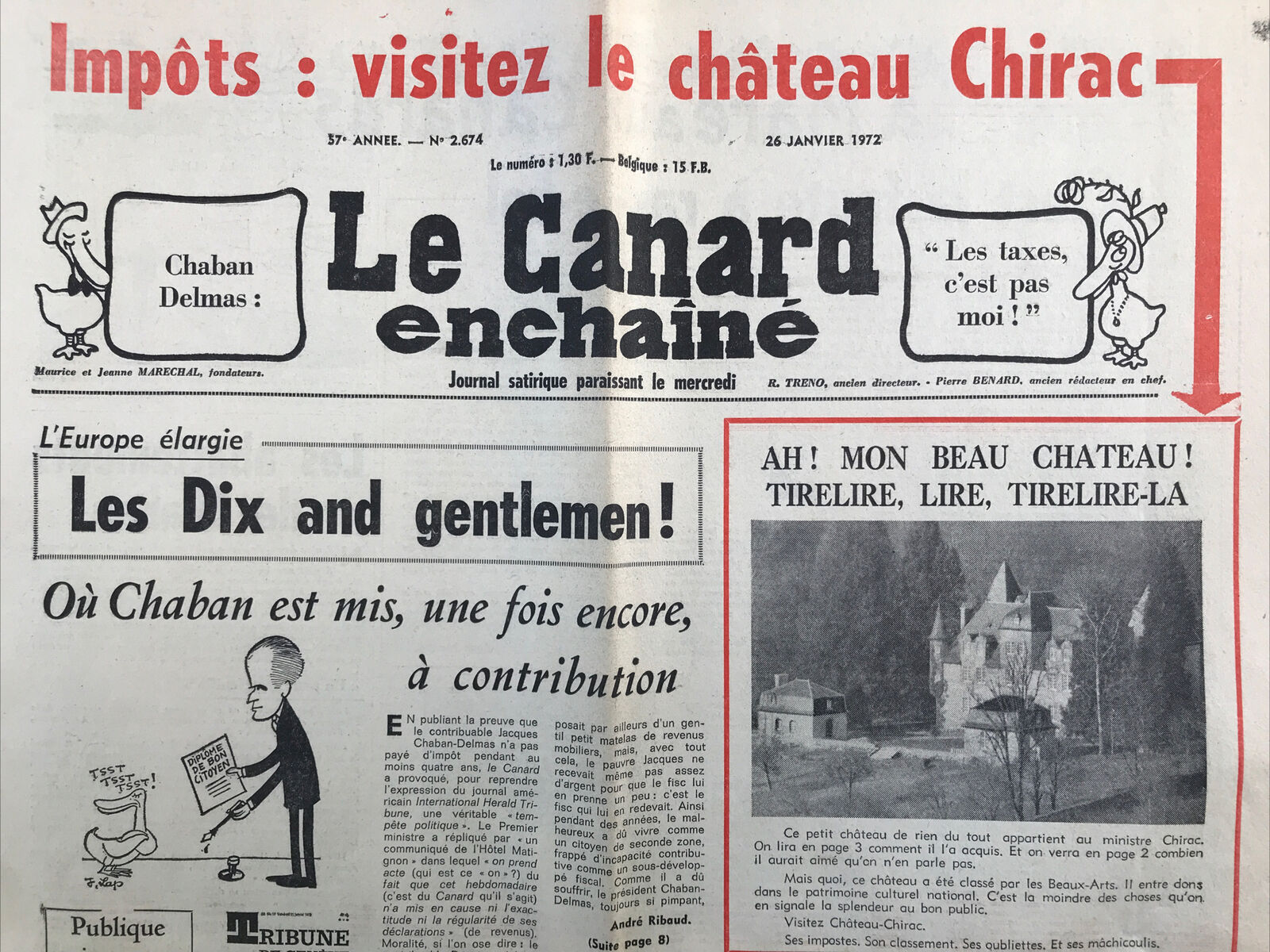 Couac ! | Acheter un Canard | Vente d'Anciens Journaux du Canard Enchaîné. Des Journaux Satiriques de Collection, Historiques & Authentiques de 1916 à 2004 ! | 2674