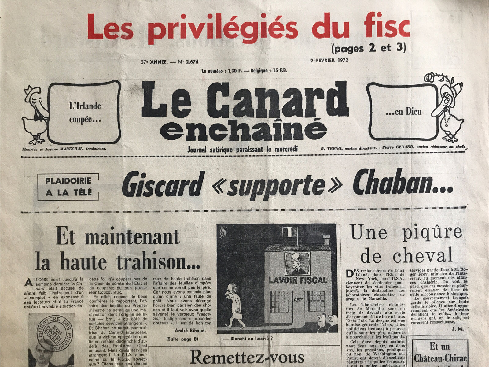 Couac ! | Acheter un Canard | Vente d'Anciens Journaux du Canard Enchaîné. Des Journaux Satiriques de Collection, Historiques & Authentiques de 1916 à 2004 ! | 2676