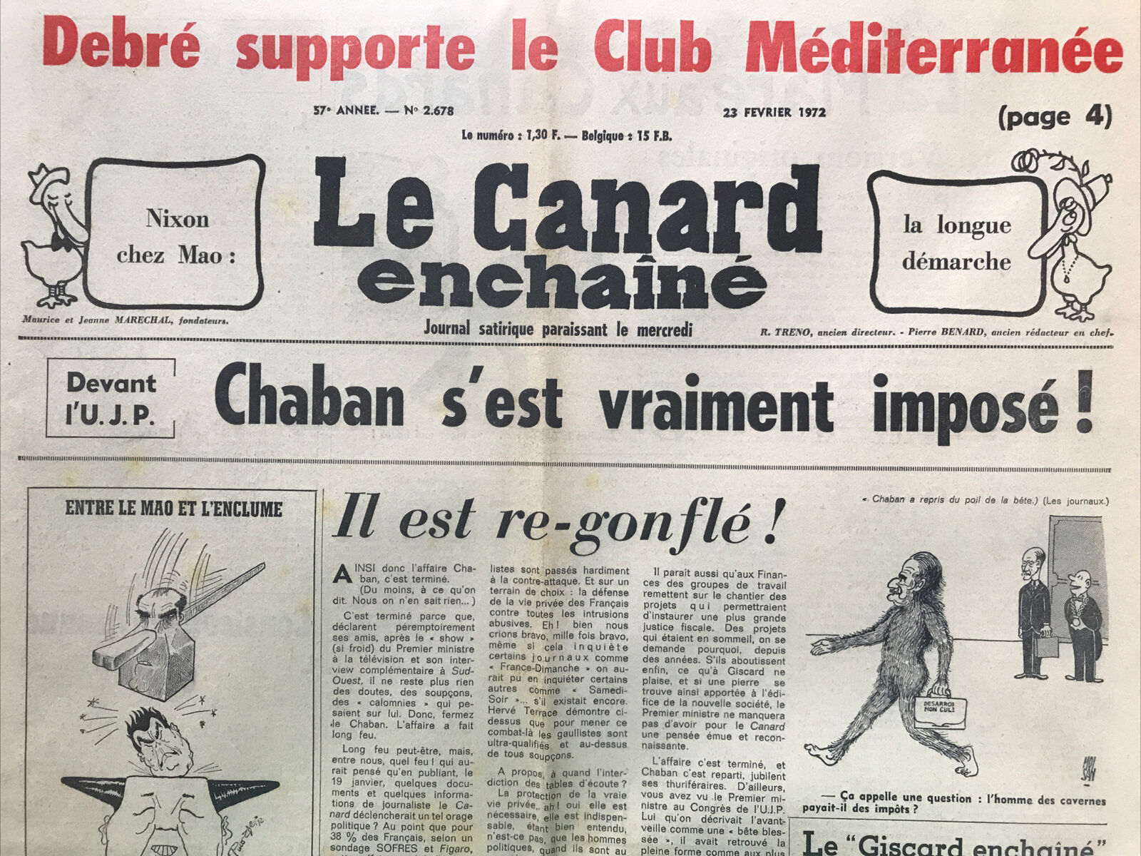 Couac ! | Acheter un Canard | Vente d'Anciens Journaux du Canard Enchaîné. Des Journaux Satiriques de Collection, Historiques & Authentiques de 1916 à 2004 ! | 2678