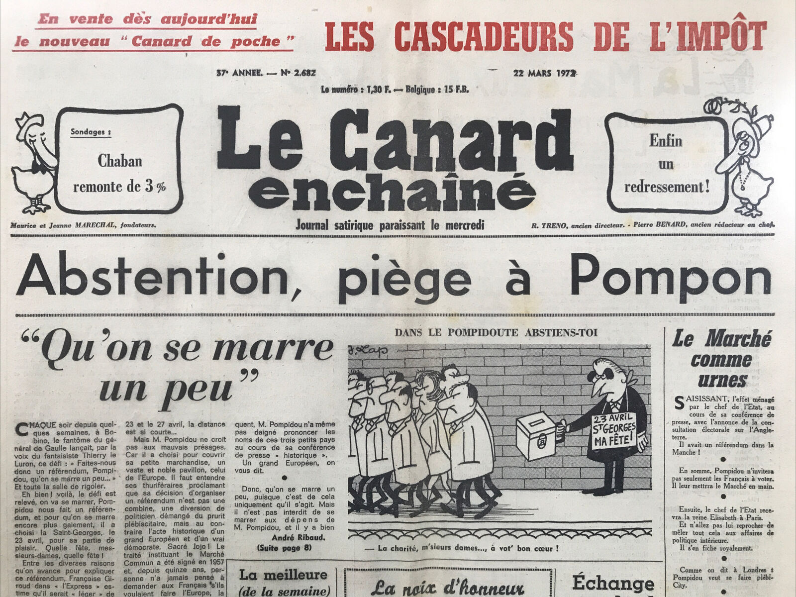 Couac ! | Acheter un Canard | Vente d'Anciens Journaux du Canard Enchaîné. Des Journaux Satiriques de Collection, Historiques & Authentiques de 1916 à 2004 ! | 2682