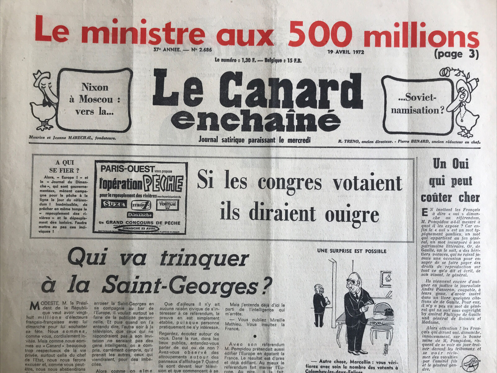 Couac ! | Acheter un Canard | Vente d'Anciens Journaux du Canard Enchaîné. Des Journaux Satiriques de Collection, Historiques & Authentiques de 1916 à 2004 ! | 2686