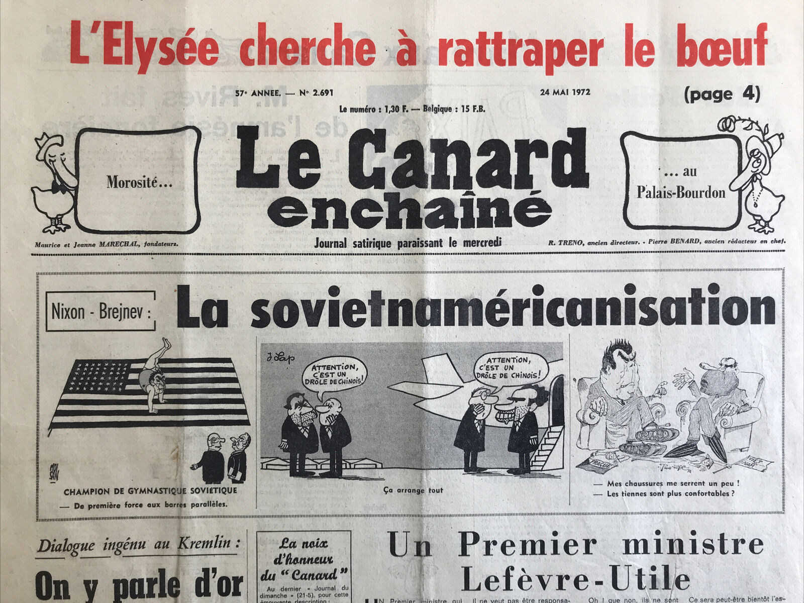 Couac ! | Acheter un Canard | Vente d'Anciens Journaux du Canard Enchaîné. Des Journaux Satiriques de Collection, Historiques & Authentiques de 1916 à 2004 ! | 2691