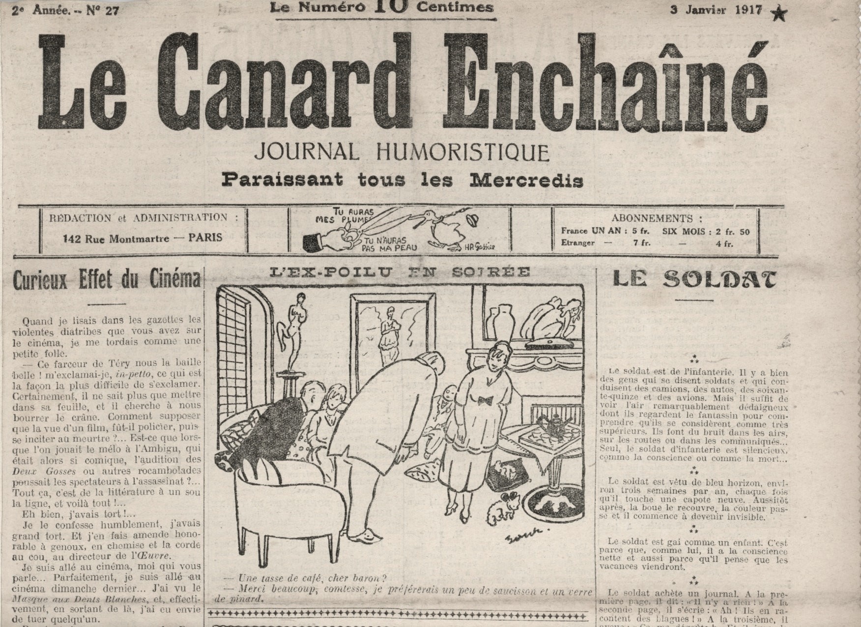 Couac ! | Acheter un Canard | Vente d'Anciens Journaux du Canard Enchaîné. Des Journaux Satiriques de Collection, Historiques & Authentiques de 1916 à 2004 ! | 27 4