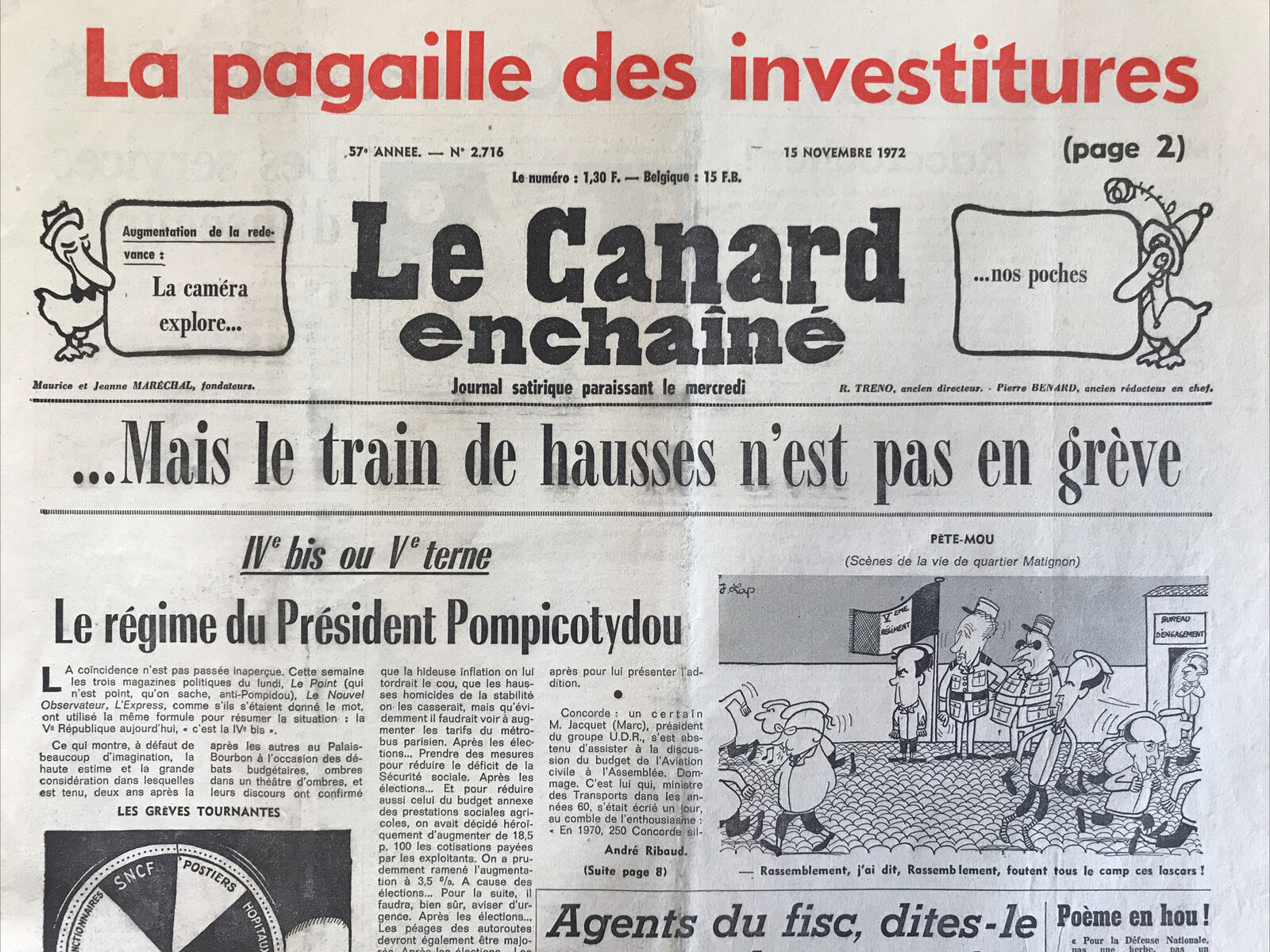 Couac ! | Acheter un Canard | Vente d'Anciens Journaux du Canard Enchaîné. Des Journaux Satiriques de Collection, Historiques & Authentiques de 1916 à 2004 ! | 2716