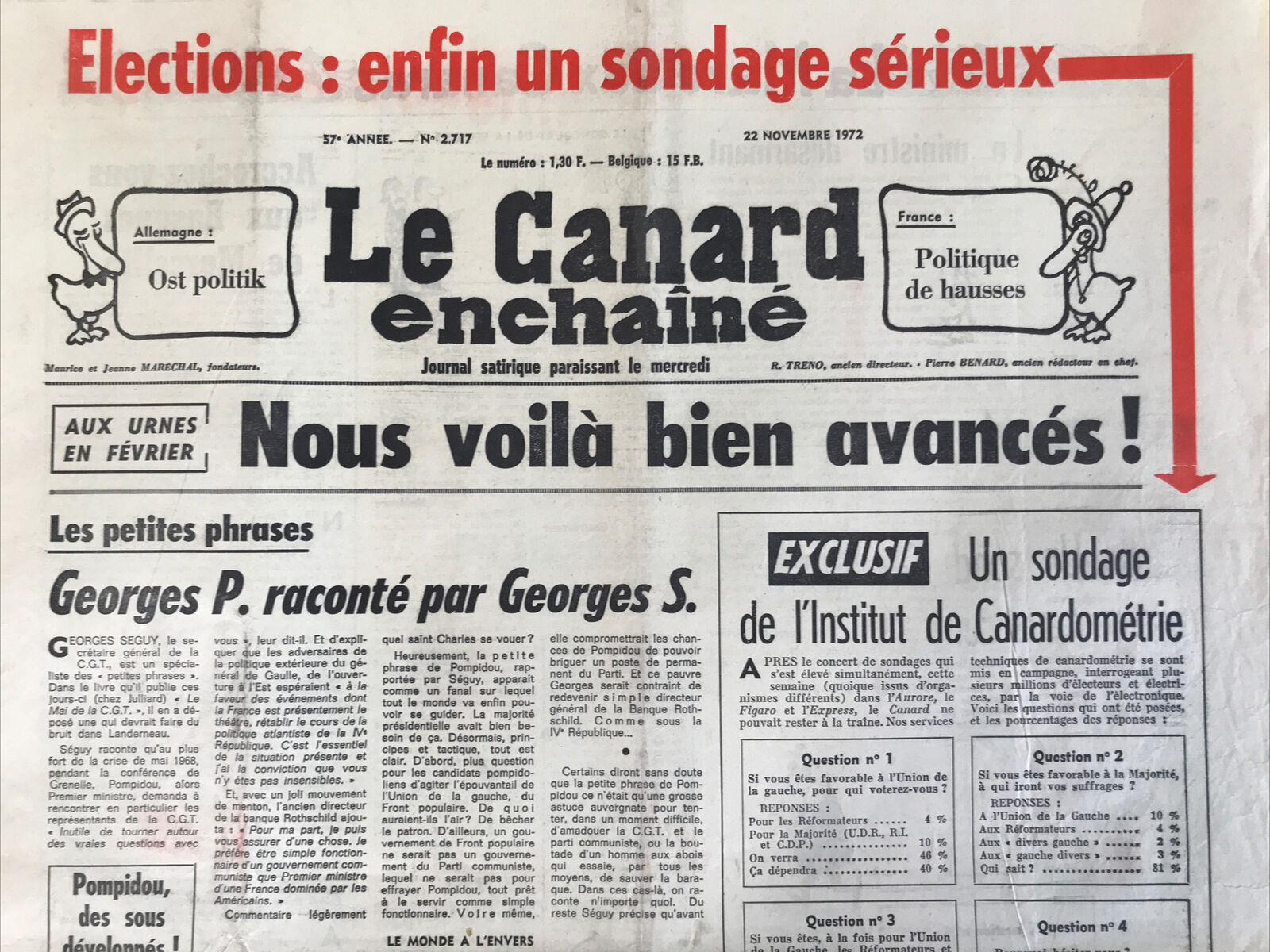 Couac ! | Acheter un Canard | Vente d'Anciens Journaux du Canard Enchaîné. Des Journaux Satiriques de Collection, Historiques & Authentiques de 1916 à 2004 ! | 2717