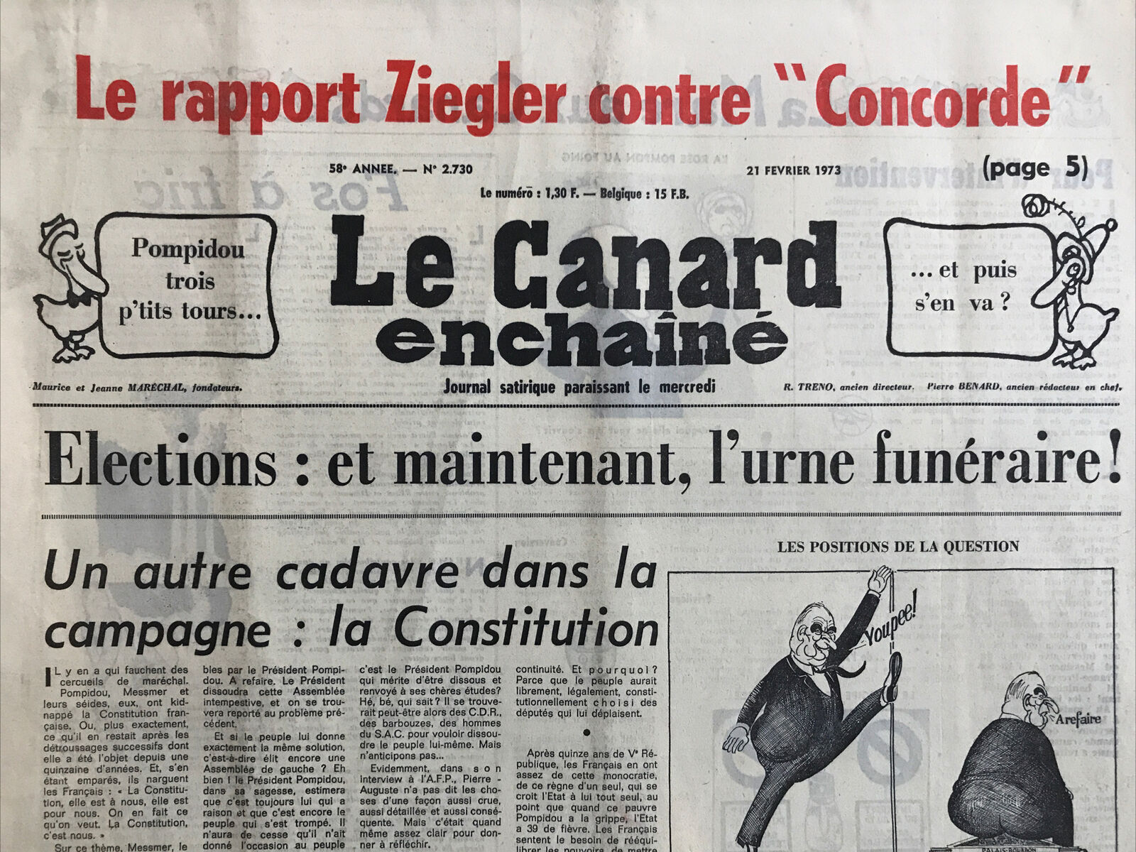 Couac ! | Acheter un Canard | Vente d'Anciens Journaux du Canard Enchaîné. Des Journaux Satiriques de Collection, Historiques & Authentiques de 1916 à 2004 ! | 2730