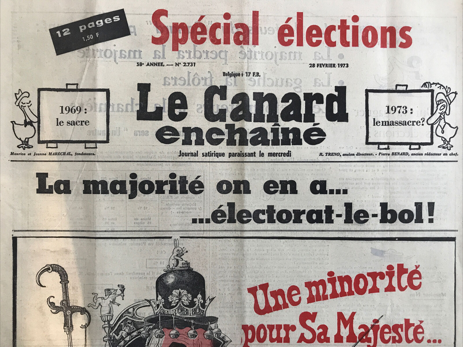 Couac ! | Acheter un Canard | Vente d'Anciens Journaux du Canard Enchaîné. Des Journaux Satiriques de Collection, Historiques & Authentiques de 1916 à 2004 ! | 2731