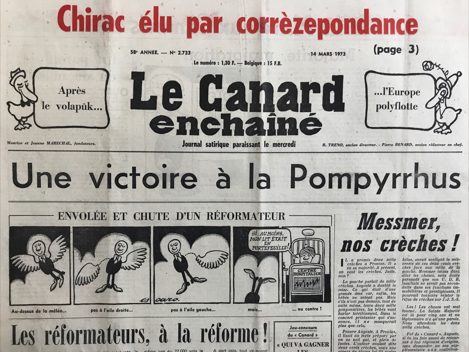 Couac ! | Acheter un Canard | Vente d'Anciens Journaux du Canard Enchaîné. Des Journaux Satiriques de Collection, Historiques & Authentiques de 1916 à 2004 ! | 2733