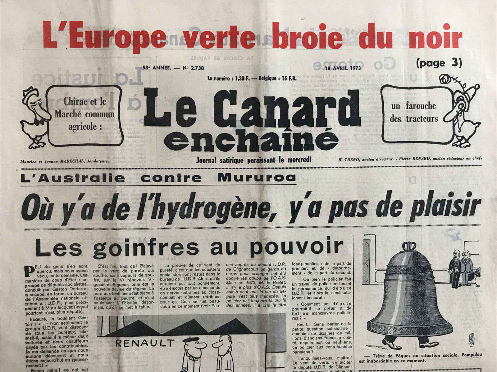 Couac ! | Acheter un Canard | Vente d'Anciens Journaux du Canard Enchaîné. Des Journaux Satiriques de Collection, Historiques & Authentiques de 1916 à 2004 ! | 2738