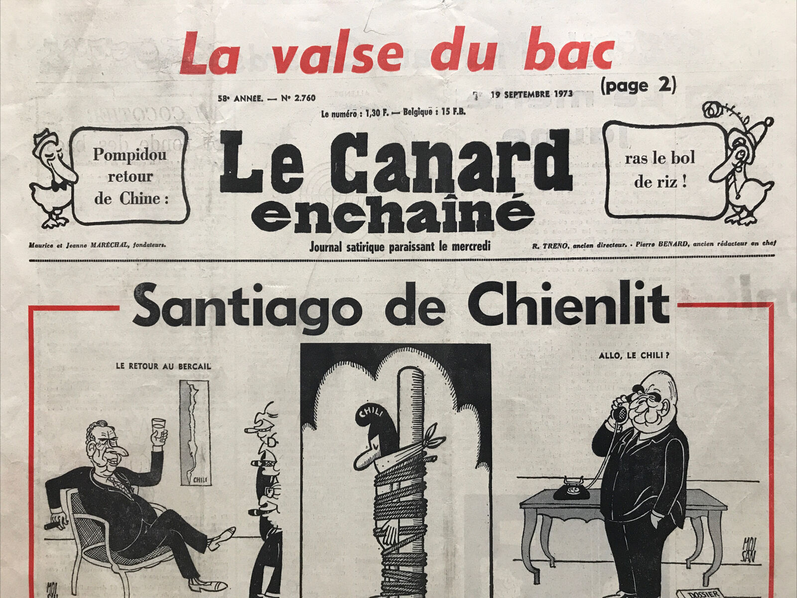 Couac ! | Acheter un Canard | Vente d'Anciens Journaux du Canard Enchaîné. Des Journaux Satiriques de Collection, Historiques & Authentiques de 1916 à 2004 ! | 2760