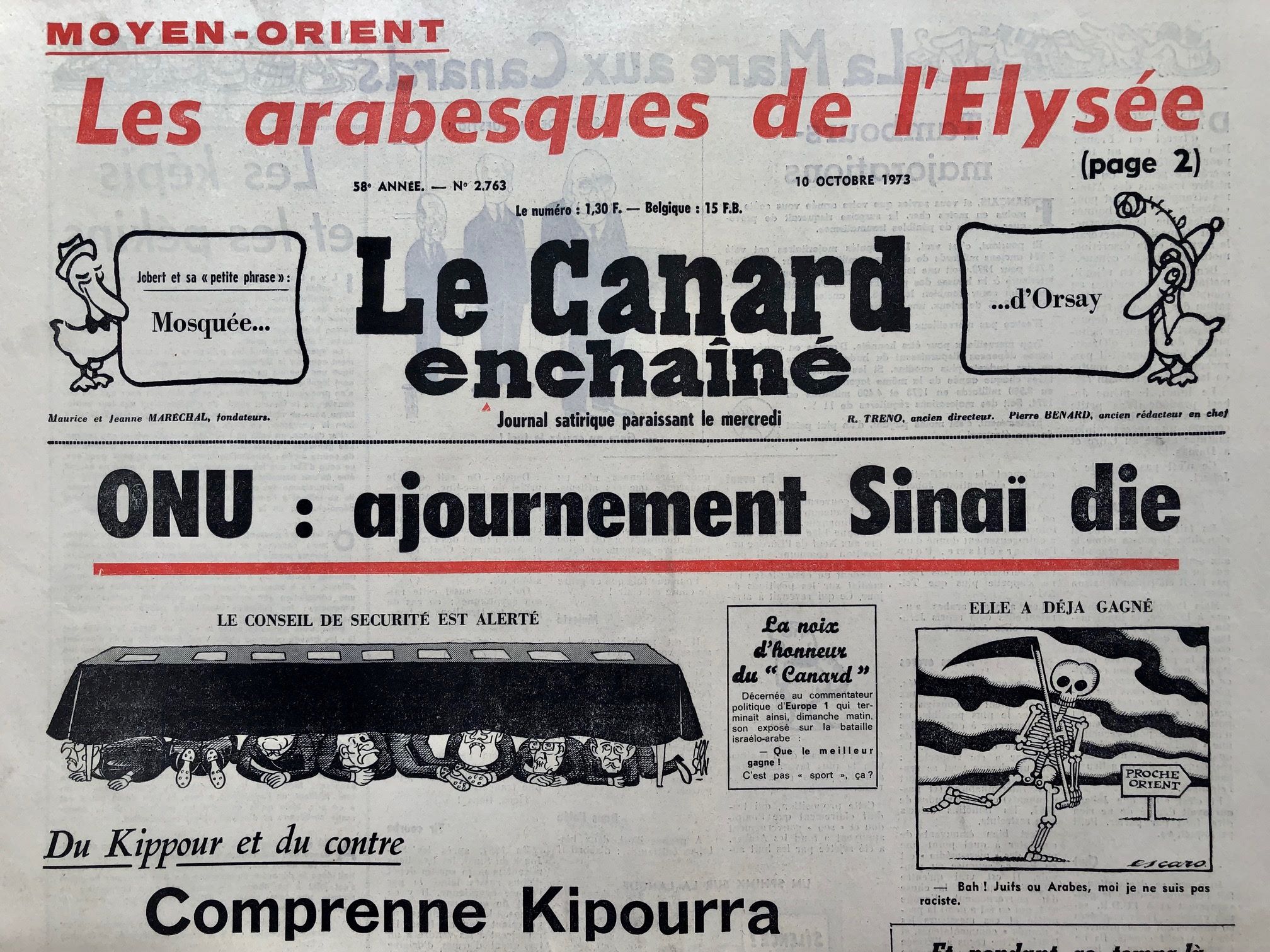 Couac ! | Acheter un Canard | Vente d'Anciens Journaux du Canard Enchaîné. Des Journaux Satiriques de Collection, Historiques & Authentiques de 1916 à 2004 ! | 2763 2