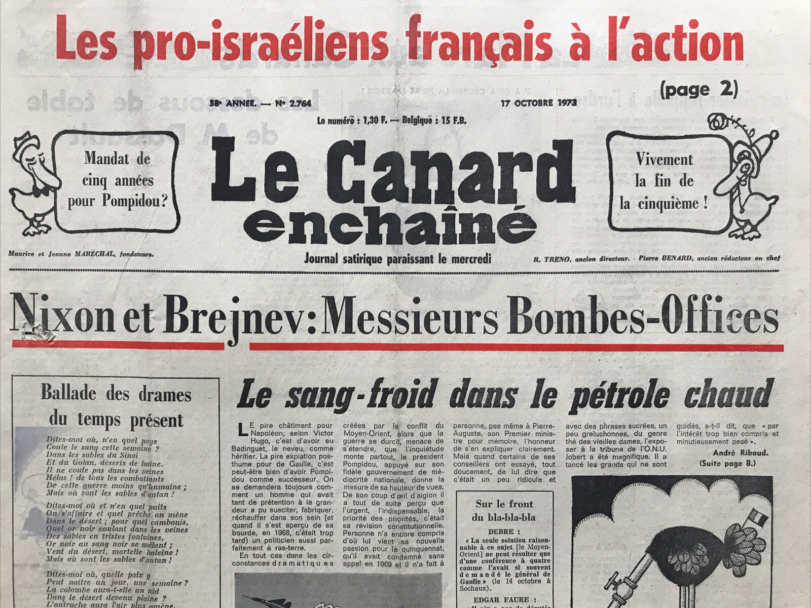 Couac ! | Acheter un Canard | Vente d'Anciens Journaux du Canard Enchaîné. Des Journaux Satiriques de Collection, Historiques & Authentiques de 1916 à 2004 ! | 2764