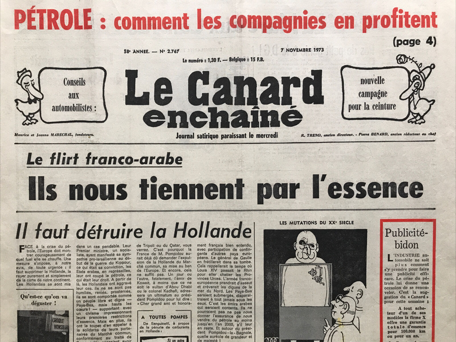 Couac ! | Acheter un Canard | Vente d'Anciens Journaux du Canard Enchaîné. Des Journaux Satiriques de Collection, Historiques & Authentiques de 1916 à 2004 ! | 2767