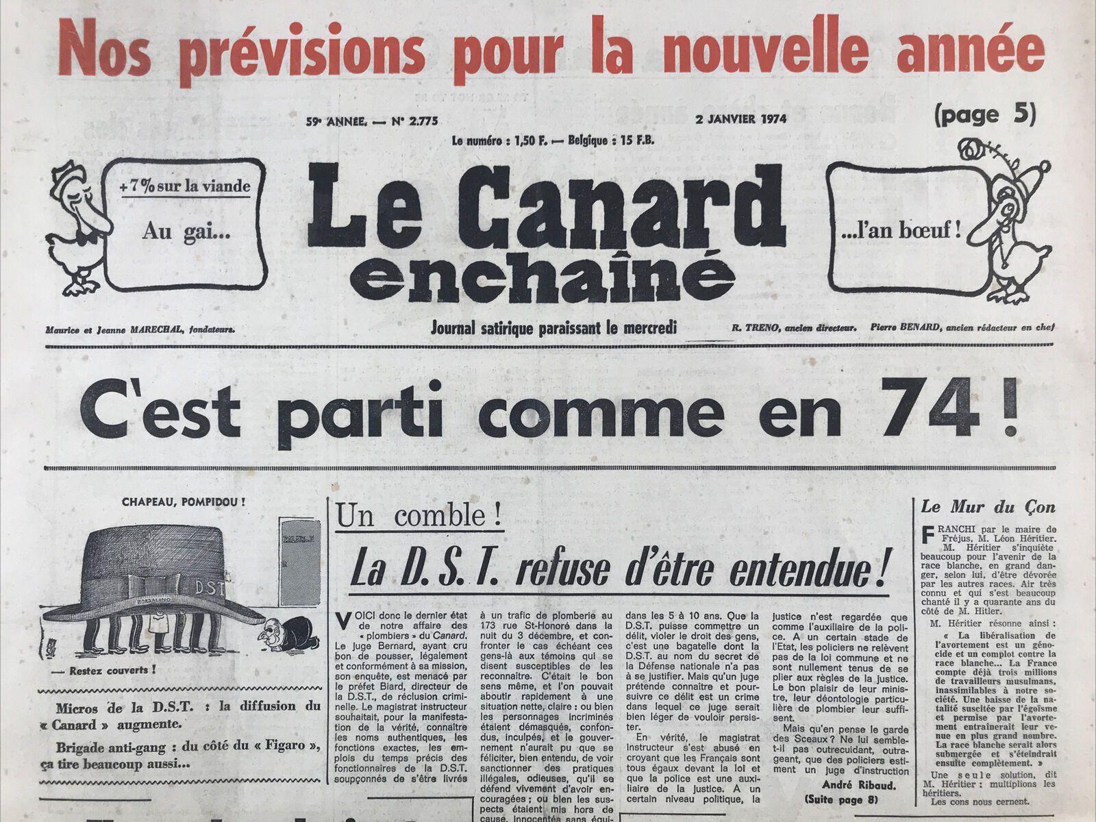 Couac ! | Acheter un Canard | Vente d'Anciens Journaux du Canard Enchaîné. Des Journaux Satiriques de Collection, Historiques & Authentiques de 1916 à 2004 ! | 2775