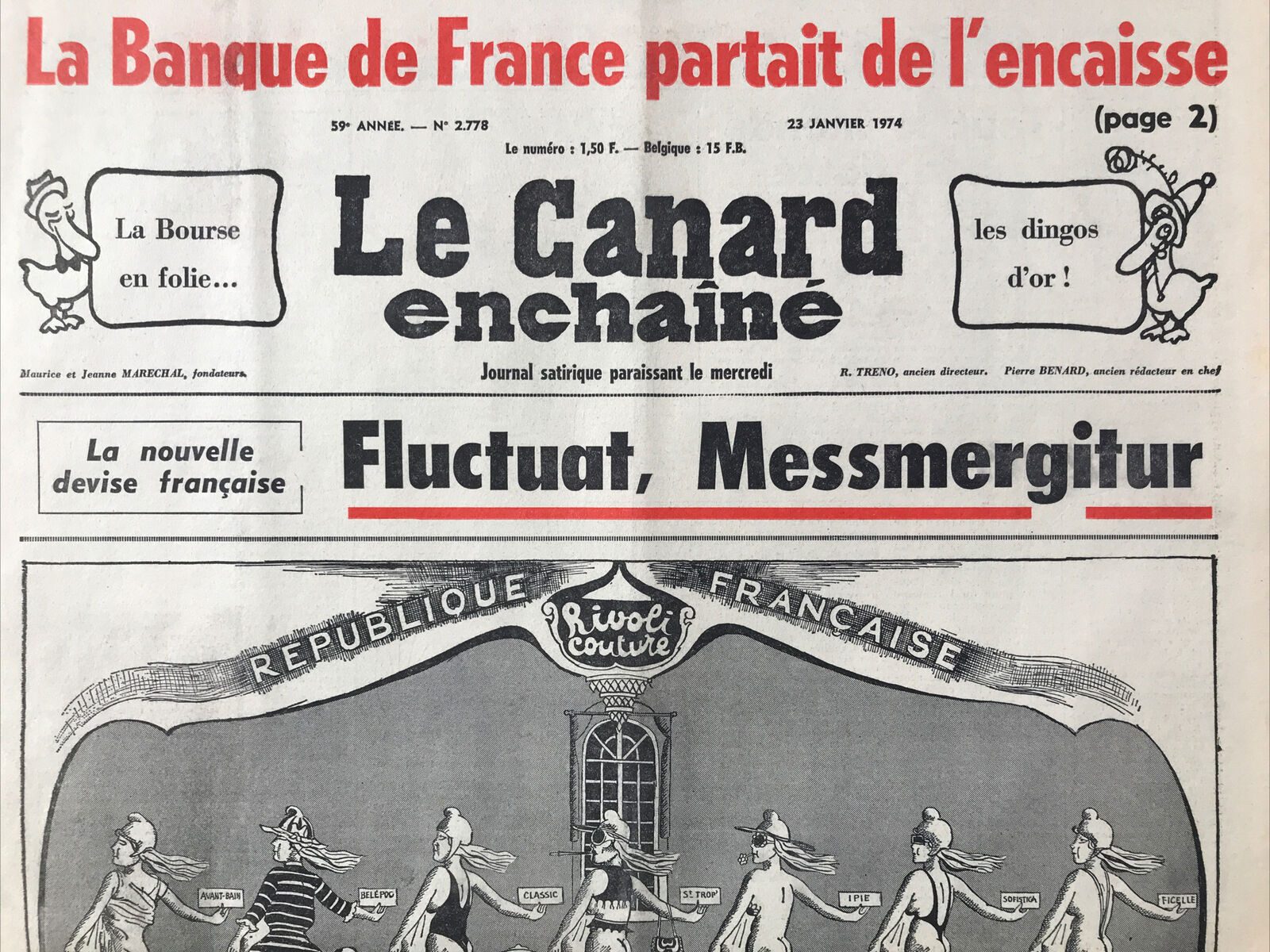 Couac ! | Acheter un Canard | Vente d'Anciens Journaux du Canard Enchaîné. Des Journaux Satiriques de Collection, Historiques & Authentiques de 1916 à 2004 ! | 2778