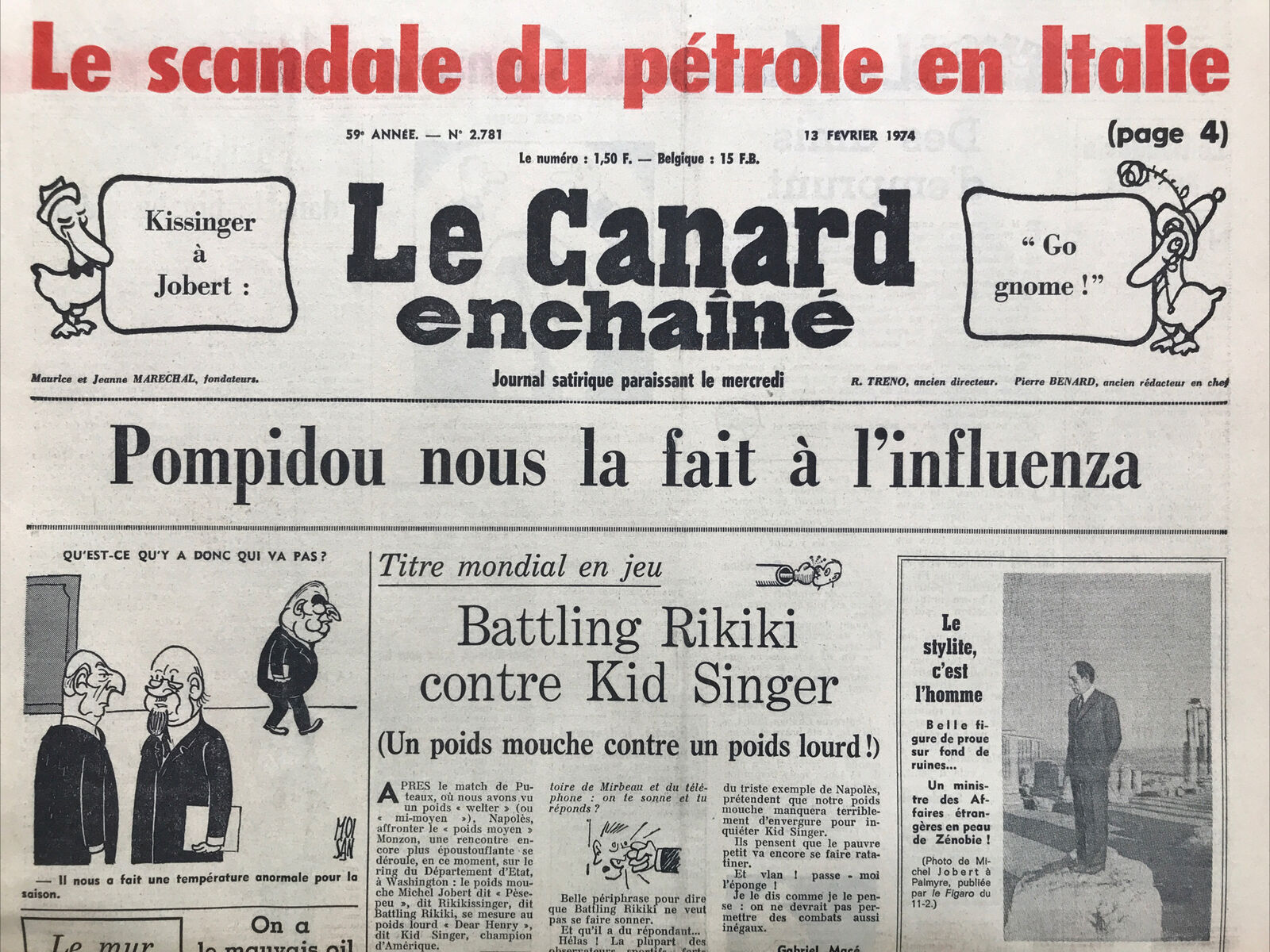 Couac ! | Acheter un Canard | Vente d'Anciens Journaux du Canard Enchaîné. Des Journaux Satiriques de Collection, Historiques & Authentiques de 1916 à 2004 ! | 2781