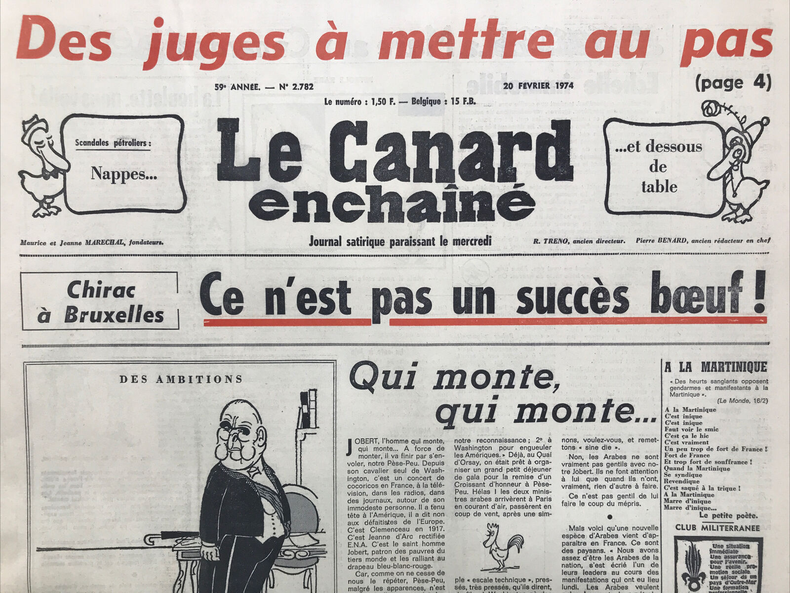 Couac ! | Acheter un Canard | Vente d'Anciens Journaux du Canard Enchaîné. Des Journaux Satiriques de Collection, Historiques & Authentiques de 1916 à 2004 ! | 2782