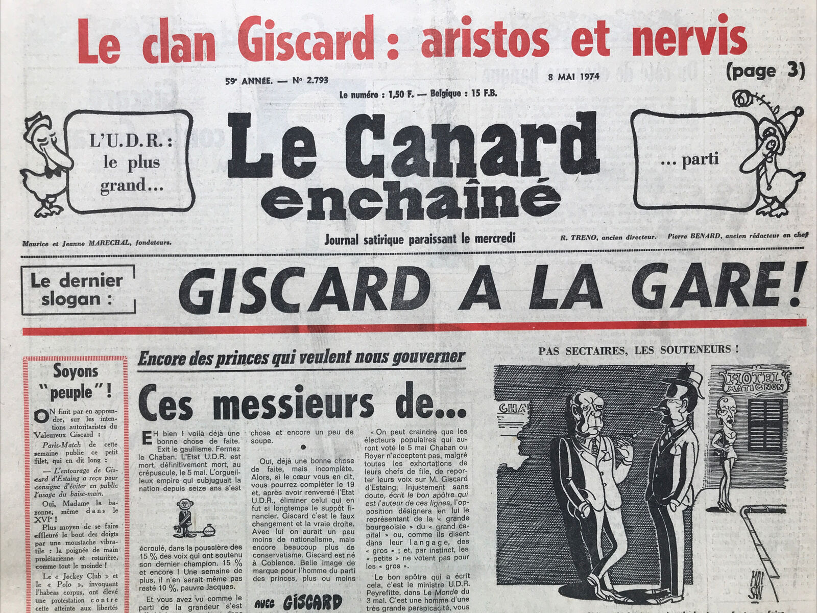 Couac ! | Acheter un Canard | Vente d'Anciens Journaux du Canard Enchaîné. Des Journaux Satiriques de Collection, Historiques & Authentiques de 1916 à 2004 ! | 2793