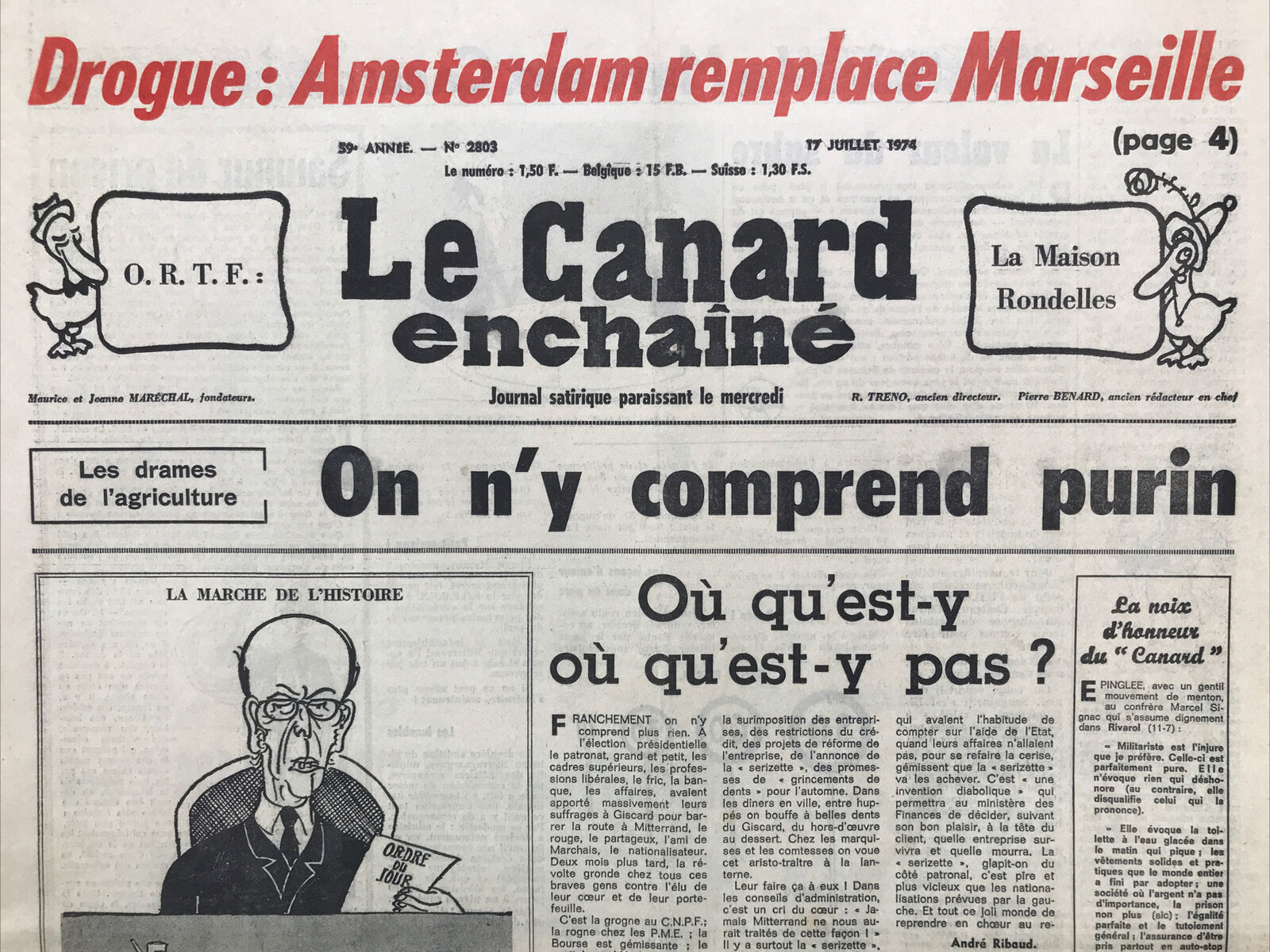 Couac ! | Acheter un Canard | Vente d'Anciens Journaux du Canard Enchaîné. Des Journaux Satiriques de Collection, Historiques & Authentiques de 1916 à 2004 ! | 2803