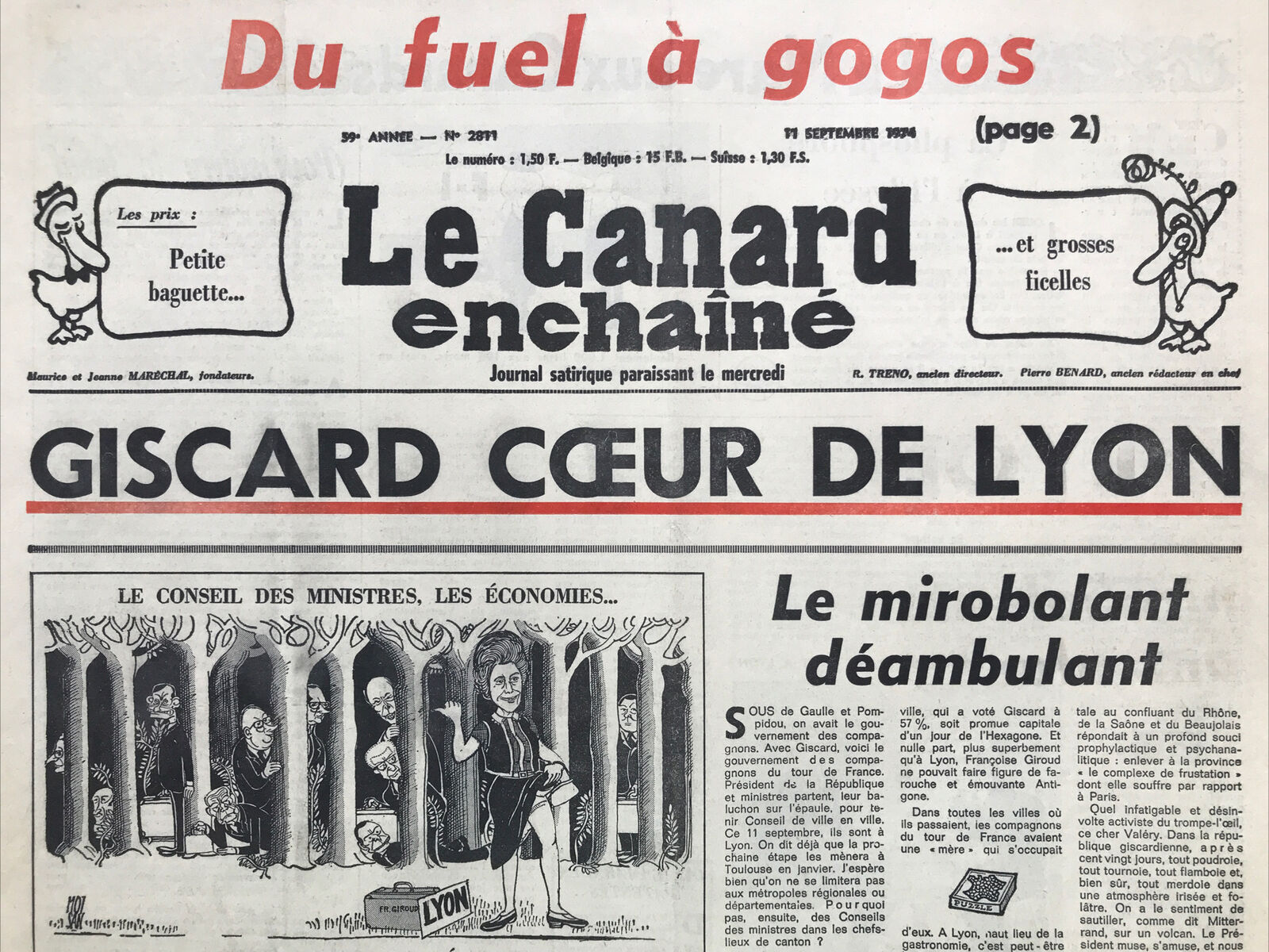 Couac ! | Acheter un Canard | Vente d'Anciens Journaux du Canard Enchaîné. Des Journaux Satiriques de Collection, Historiques & Authentiques de 1916 à 2004 ! | 2811