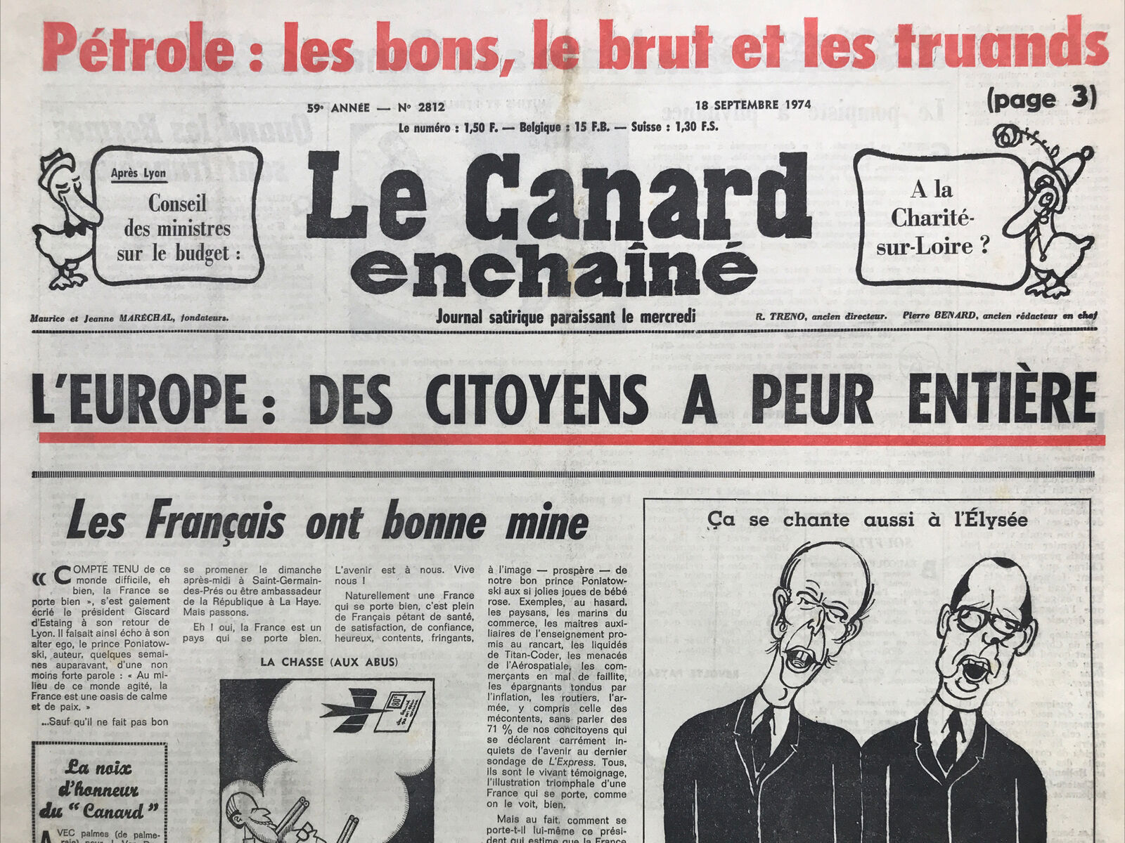 Couac ! | Acheter un Canard | Vente d'Anciens Journaux du Canard Enchaîné. Des Journaux Satiriques de Collection, Historiques & Authentiques de 1916 à 2004 ! | 2812