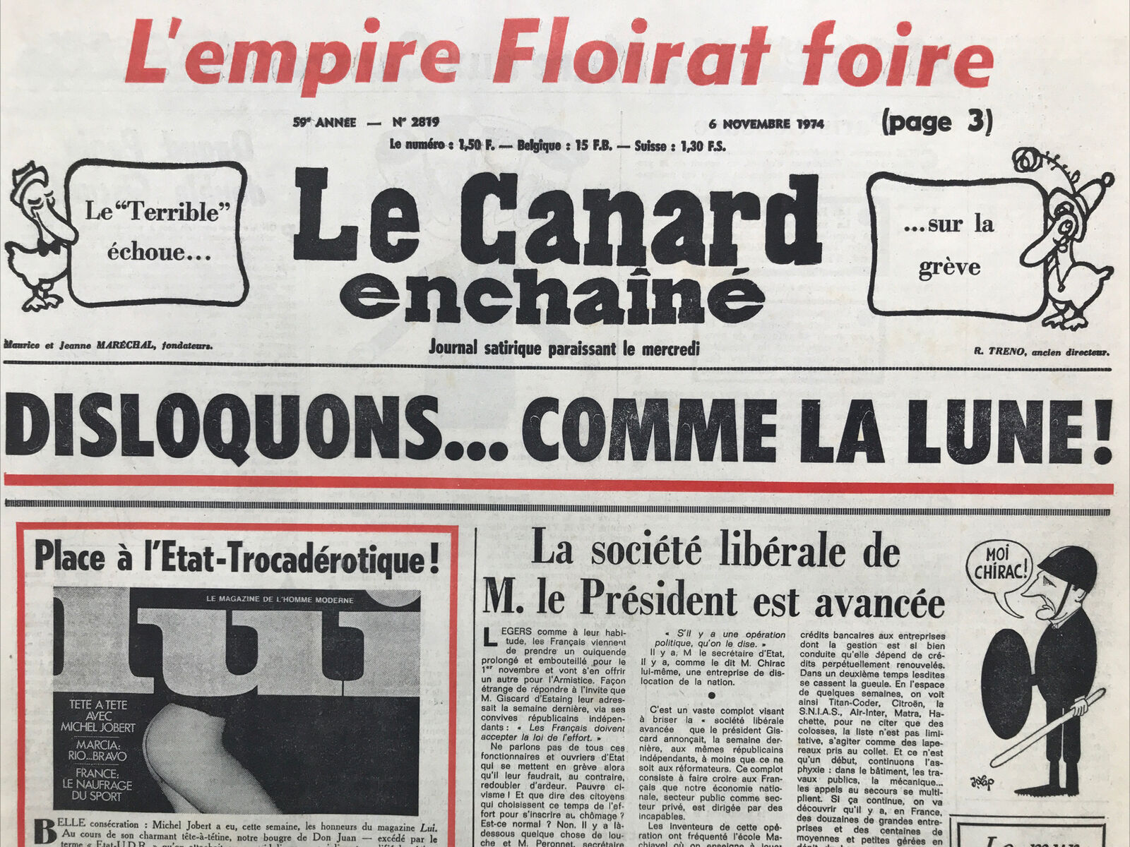 Couac ! | Acheter un Canard | Vente d'Anciens Journaux du Canard Enchaîné. Des Journaux Satiriques de Collection, Historiques & Authentiques de 1916 à 2004 ! | 2819