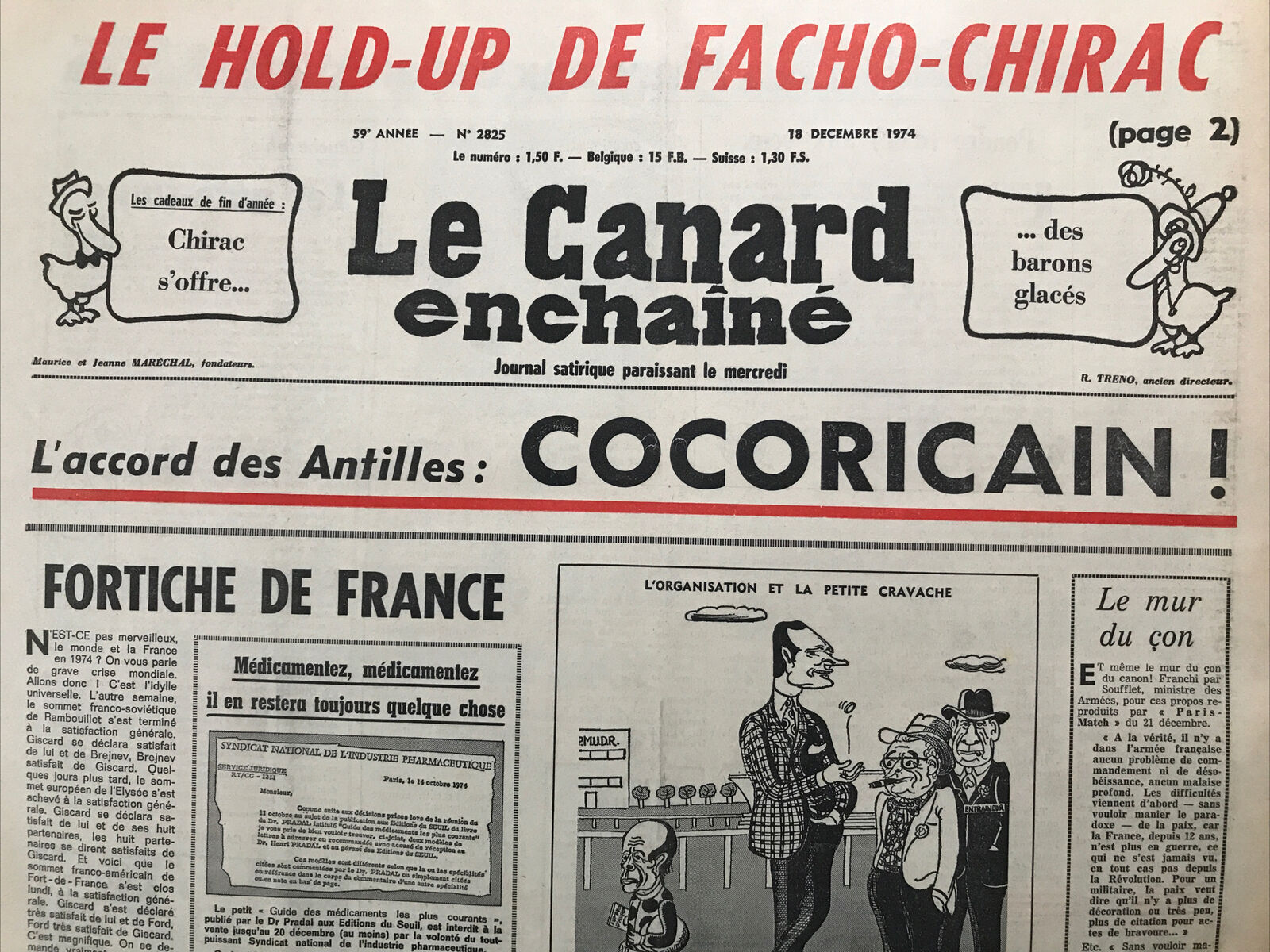 Couac ! | Acheter un Canard | Vente d'Anciens Journaux du Canard Enchaîné. Des Journaux Satiriques de Collection, Historiques & Authentiques de 1916 à 2004 ! | 2825