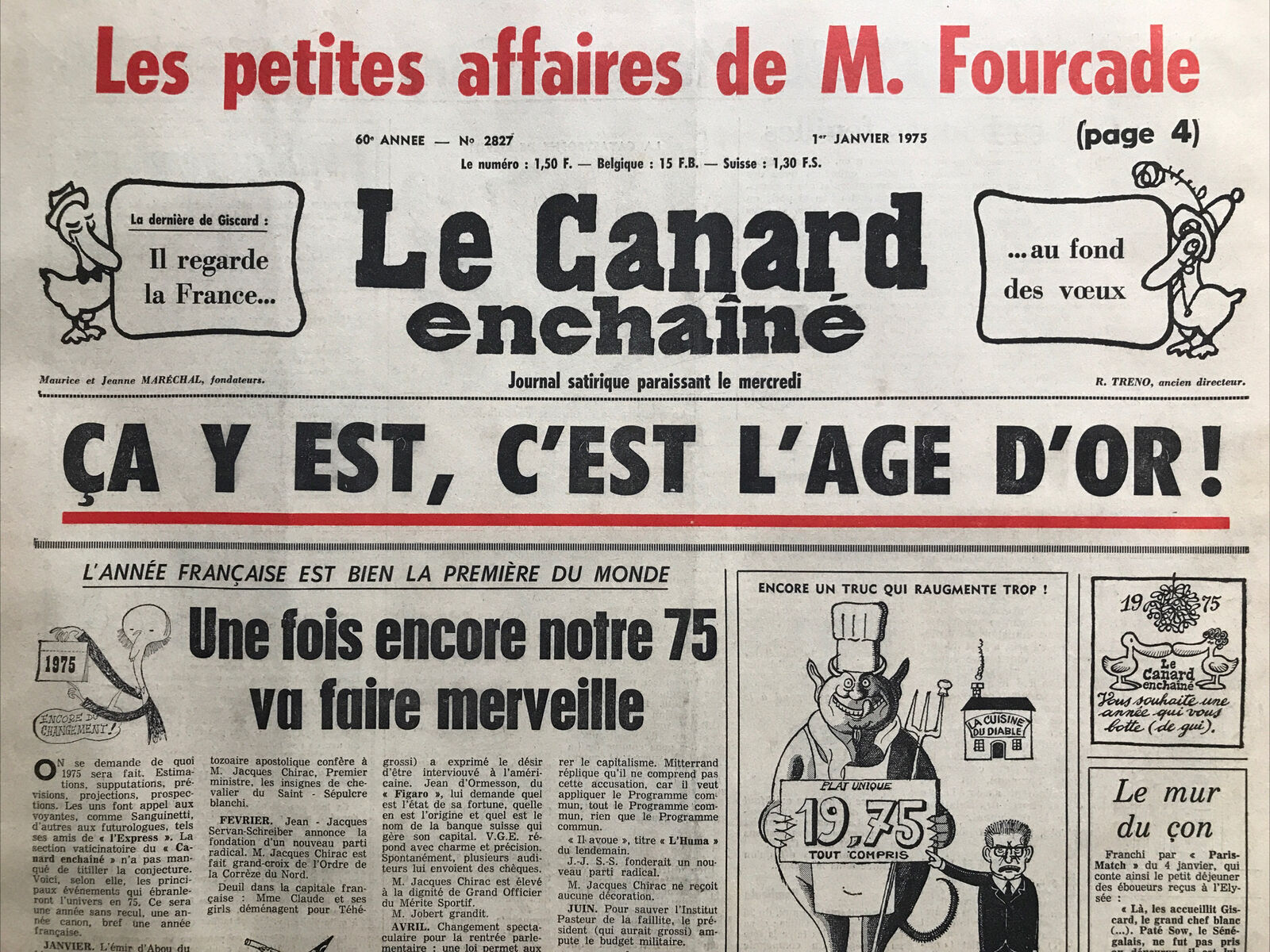 Couac ! | Acheter un Canard | Vente d'Anciens Journaux du Canard Enchaîné. Des Journaux Satiriques de Collection, Historiques & Authentiques de 1916 à 2004 ! | 2827