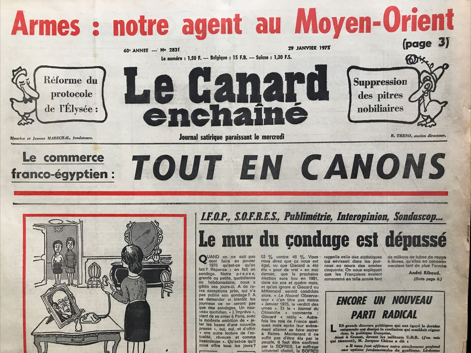 Couac ! | Acheter un Canard | Vente d'Anciens Journaux du Canard Enchaîné. Des Journaux Satiriques de Collection, Historiques & Authentiques de 1916 à 2004 ! | 2831