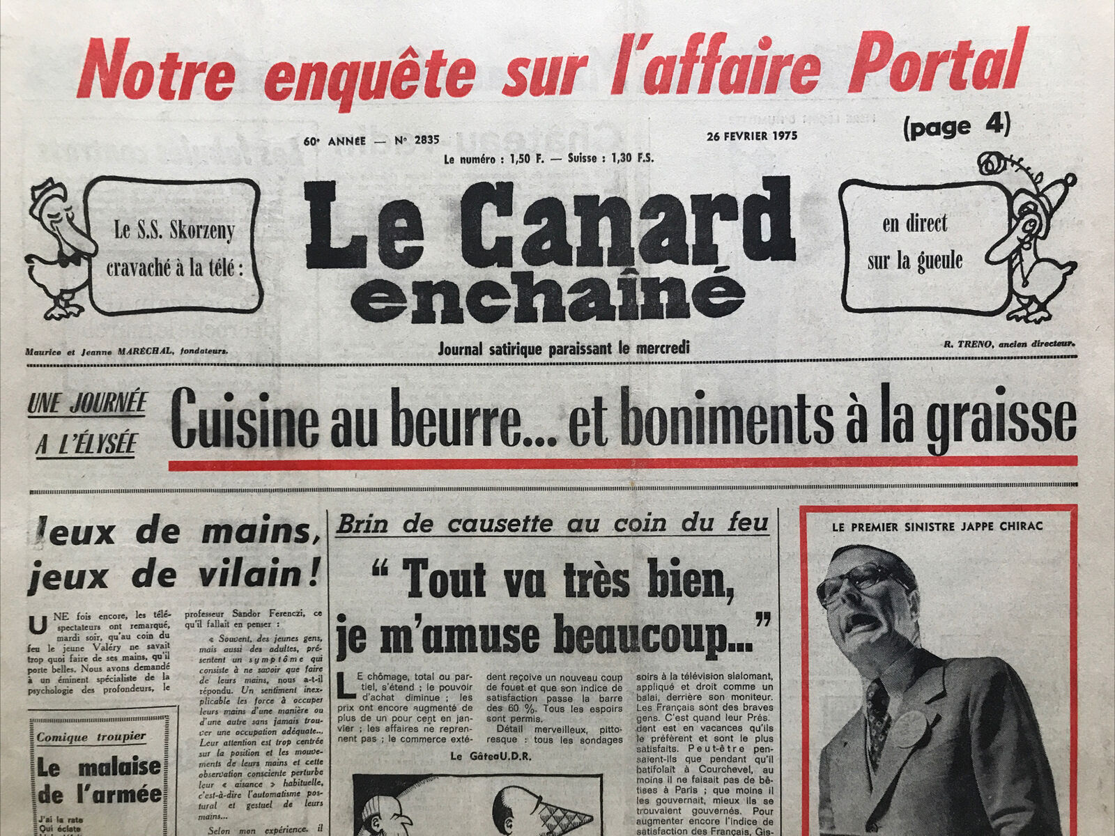 Couac ! | Acheter un Canard | Vente d'Anciens Journaux du Canard Enchaîné. Des Journaux Satiriques de Collection, Historiques & Authentiques de 1916 à 2004 ! | 2835