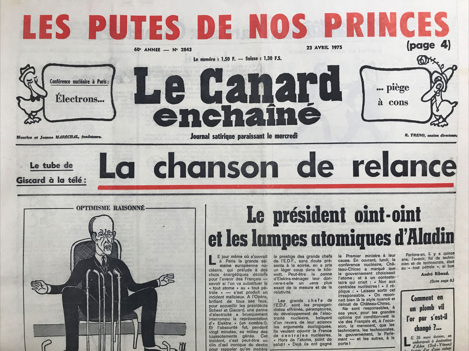 Couac ! | Acheter un Canard | Vente d'Anciens Journaux du Canard Enchaîné. Des Journaux Satiriques de Collection, Historiques & Authentiques de 1916 à 2004 ! | 2843