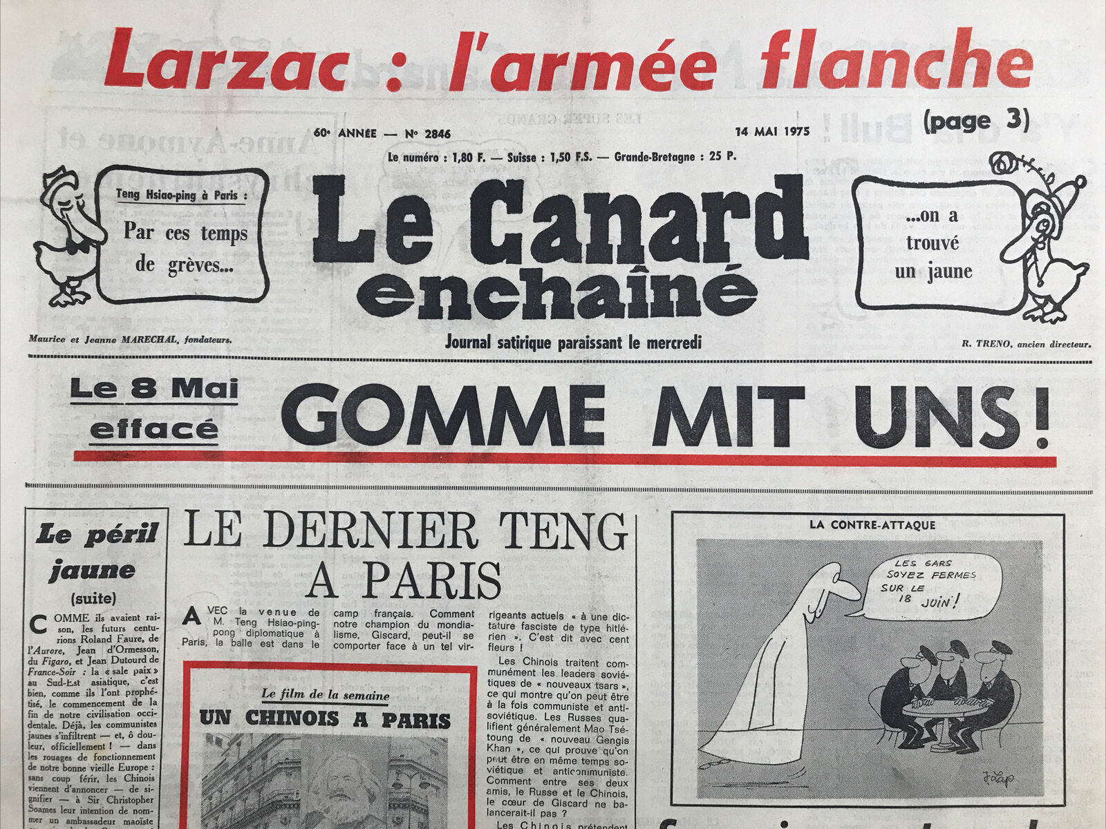 Couac ! | Acheter un Canard | Vente d'Anciens Journaux du Canard Enchaîné. Des Journaux Satiriques de Collection, Historiques & Authentiques de 1916 à 2004 ! | 2846