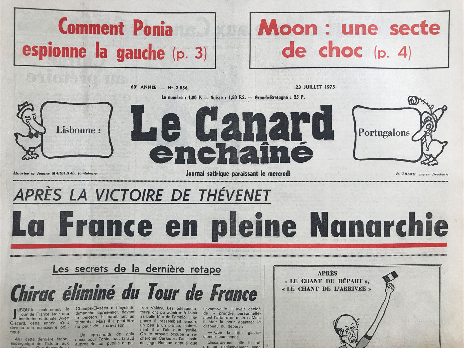 Couac ! | Acheter un Canard | Vente d'Anciens Journaux du Canard Enchaîné. Des Journaux Satiriques de Collection, Historiques & Authentiques de 1916 à 2004 ! | 2856