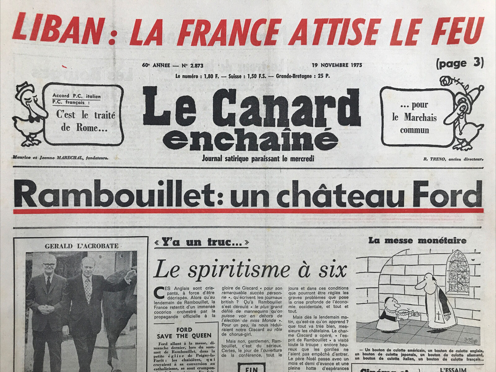 Couac ! | Acheter un Canard | Vente d'Anciens Journaux du Canard Enchaîné. Des Journaux Satiriques de Collection, Historiques & Authentiques de 1916 à 2004 ! | 2873