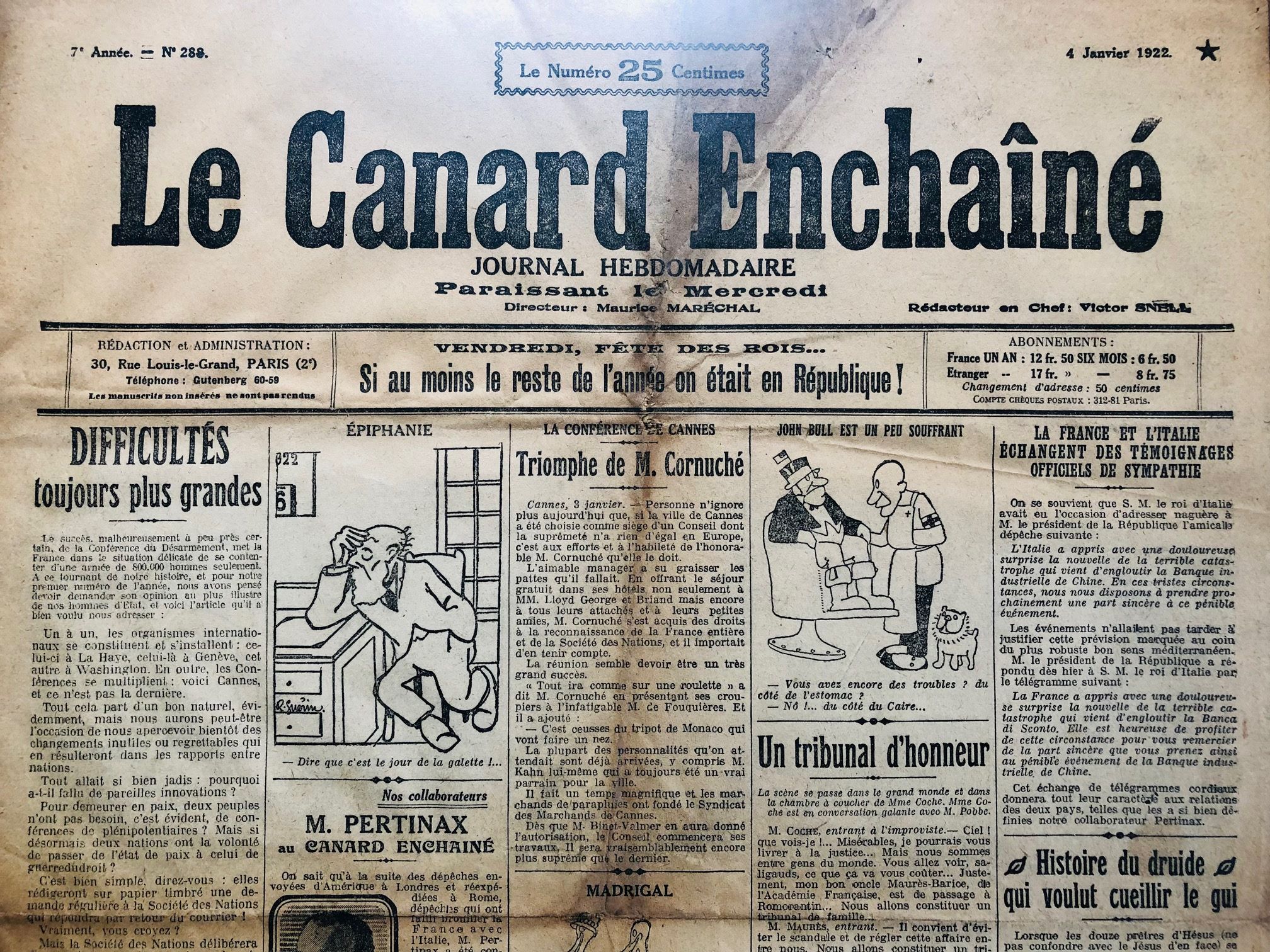 Couac ! | Acheter un Canard | Vente d'Anciens Journaux du Canard Enchaîné. Des Journaux Satiriques de Collection, Historiques & Authentiques de 1916 à 2004 ! | 288