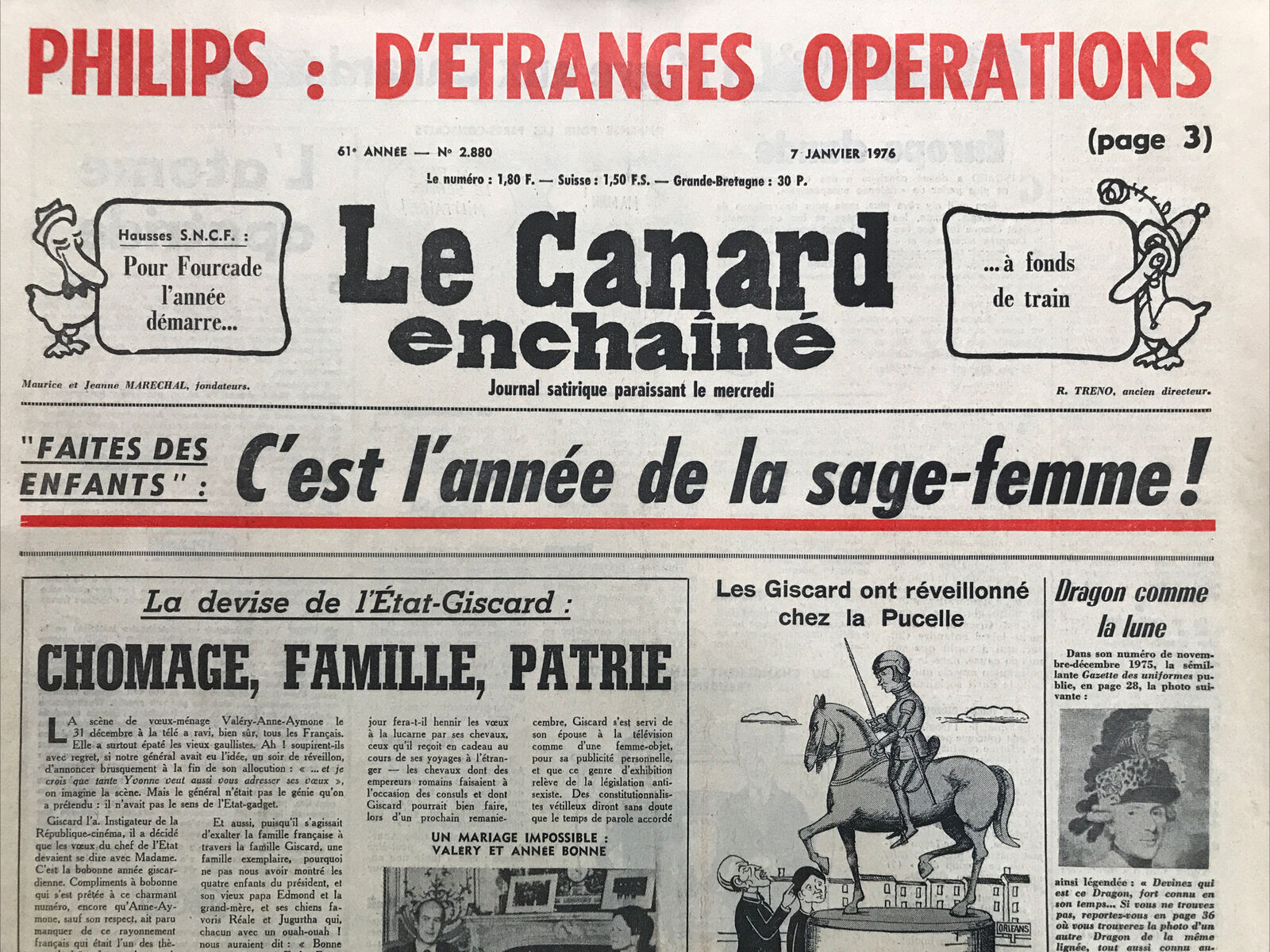 Couac ! | Acheter un Canard | Vente d'Anciens Journaux du Canard Enchaîné. Des Journaux Satiriques de Collection, Historiques & Authentiques de 1916 à 2004 ! | 2880