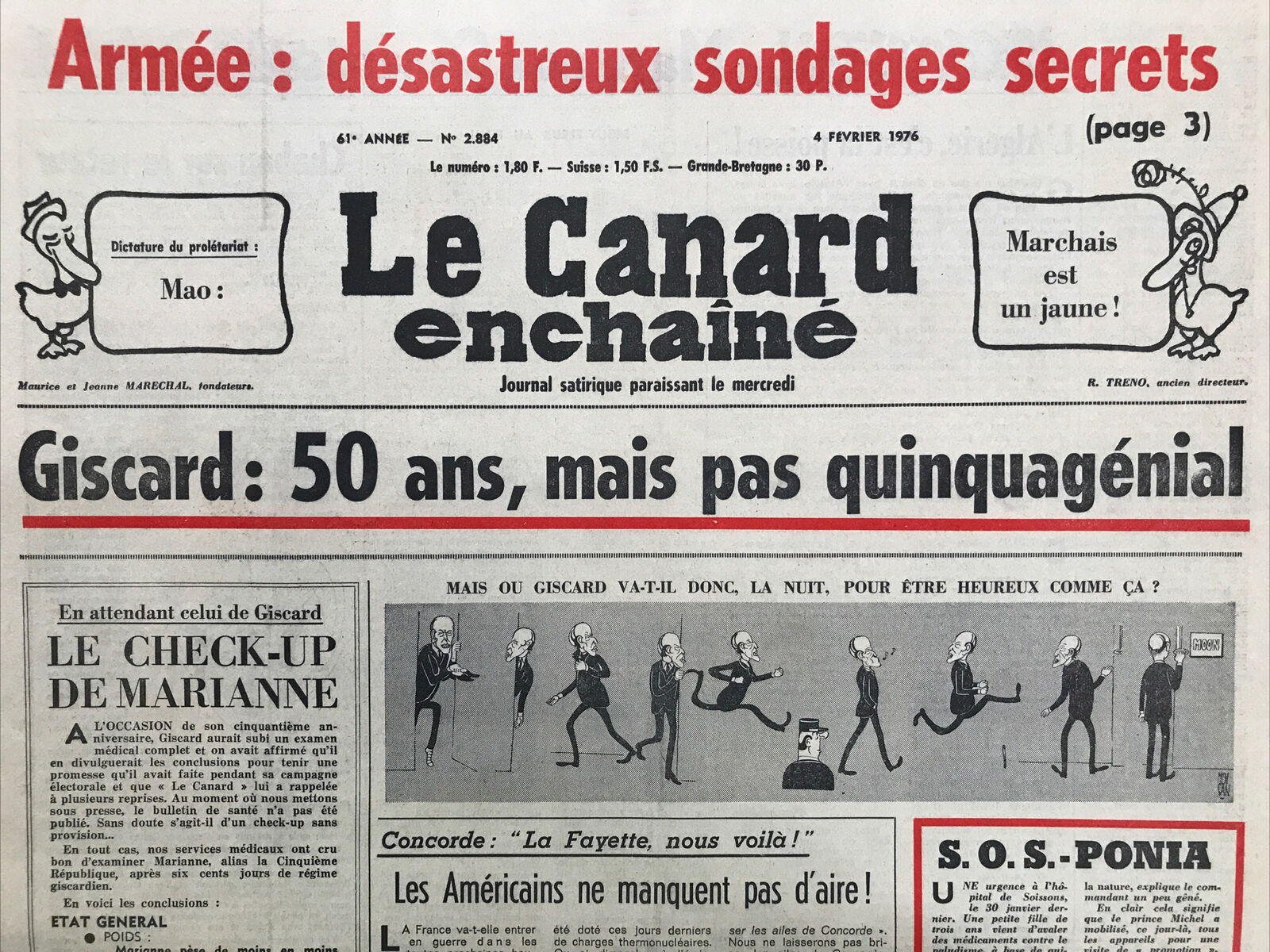 Couac ! | Acheter un Canard | Vente d'Anciens Journaux du Canard Enchaîné. Des Journaux Satiriques de Collection, Historiques & Authentiques de 1916 à 2004 ! | 2884